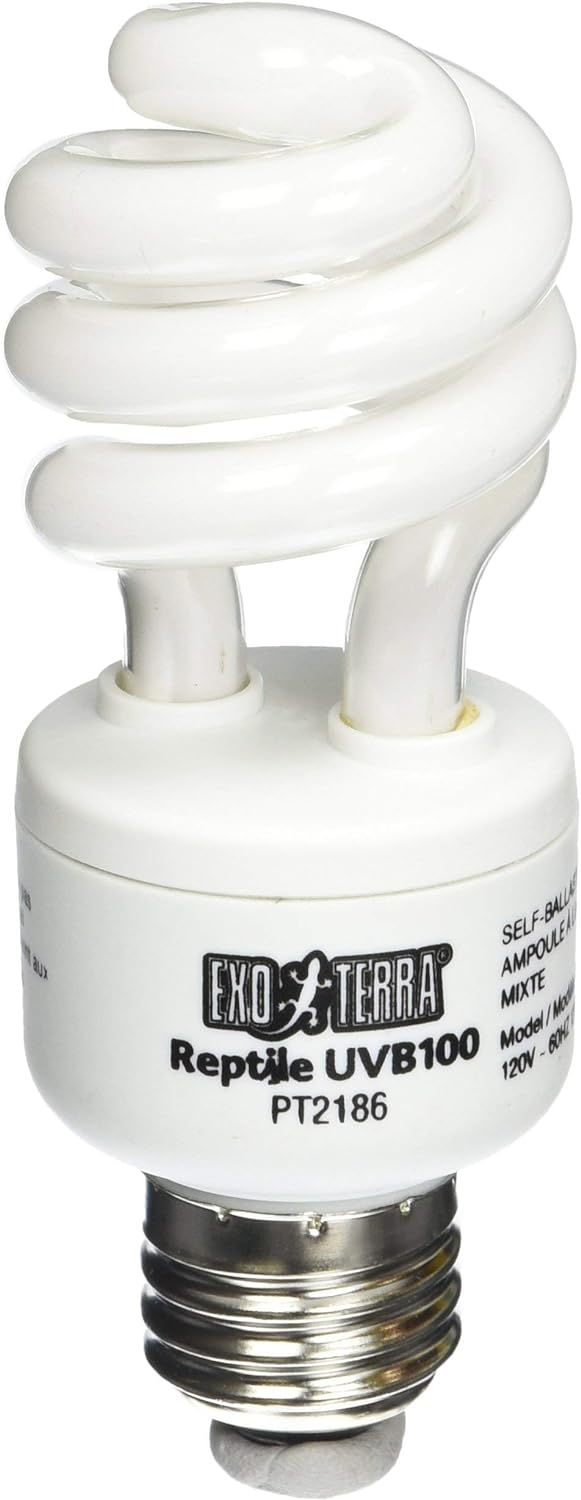 Exo Terra Reptile White UVB 100 Tropical Terrarium Bulb 13W and 25W