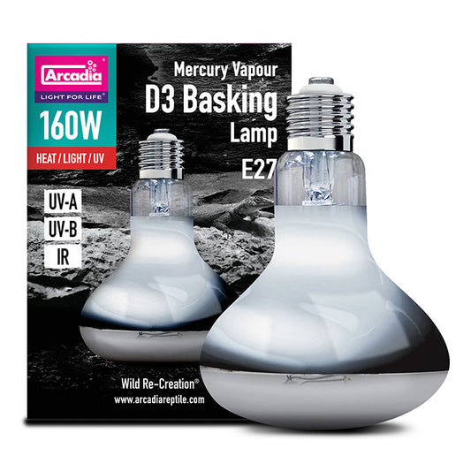 Arcadia 160w D3 UV Basking Lamp - SMA160E27