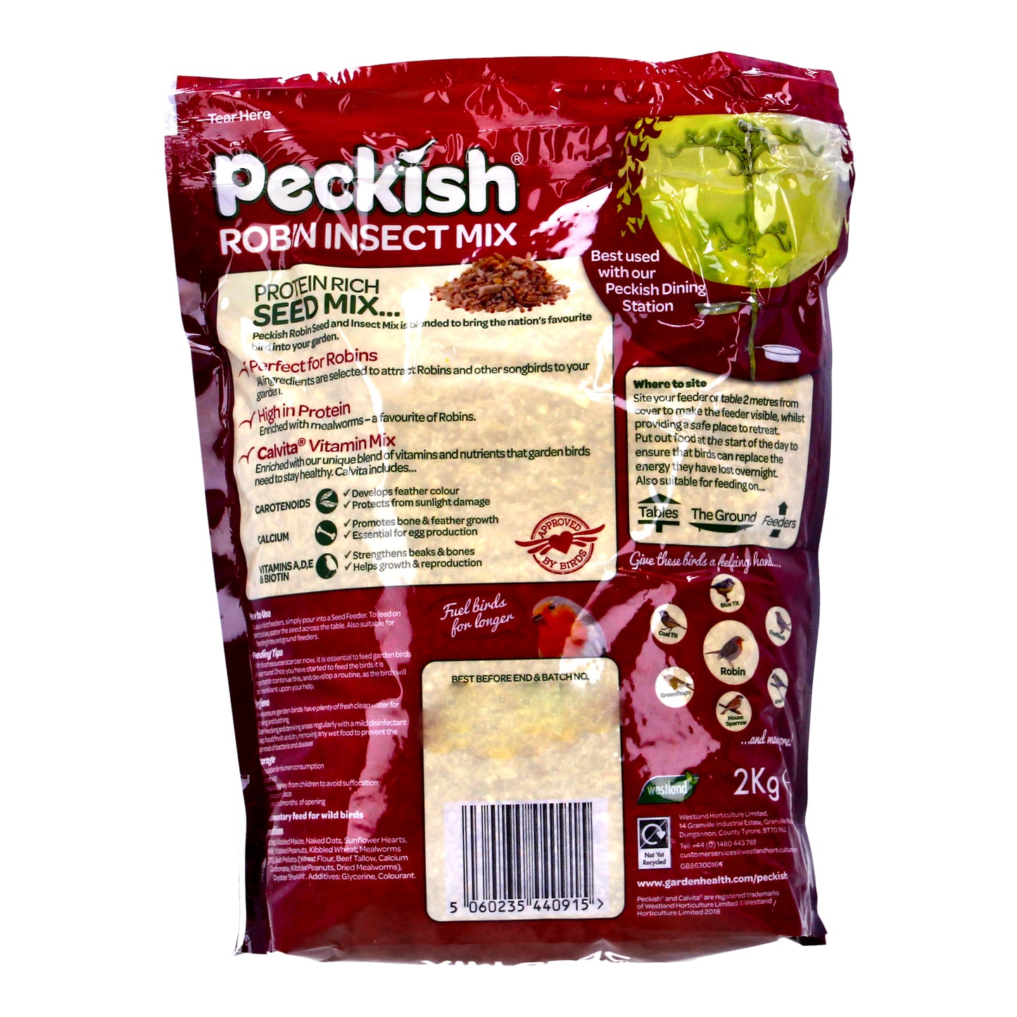 Peckish Robin Seed & Insect Mix 2kg