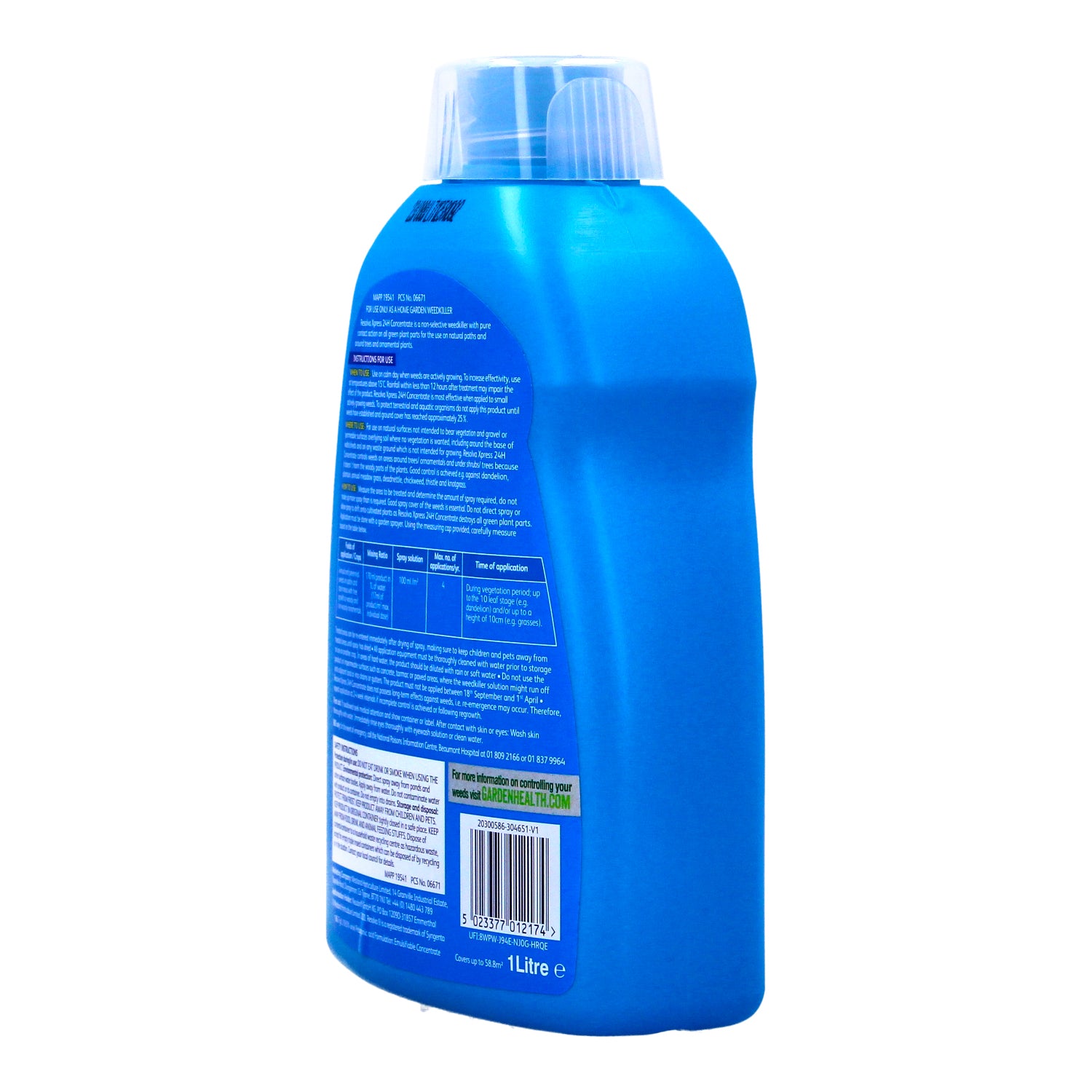 Resolva Xpress Weedkiller Fast-Acting Glyphosate Free Weed Control 1L
