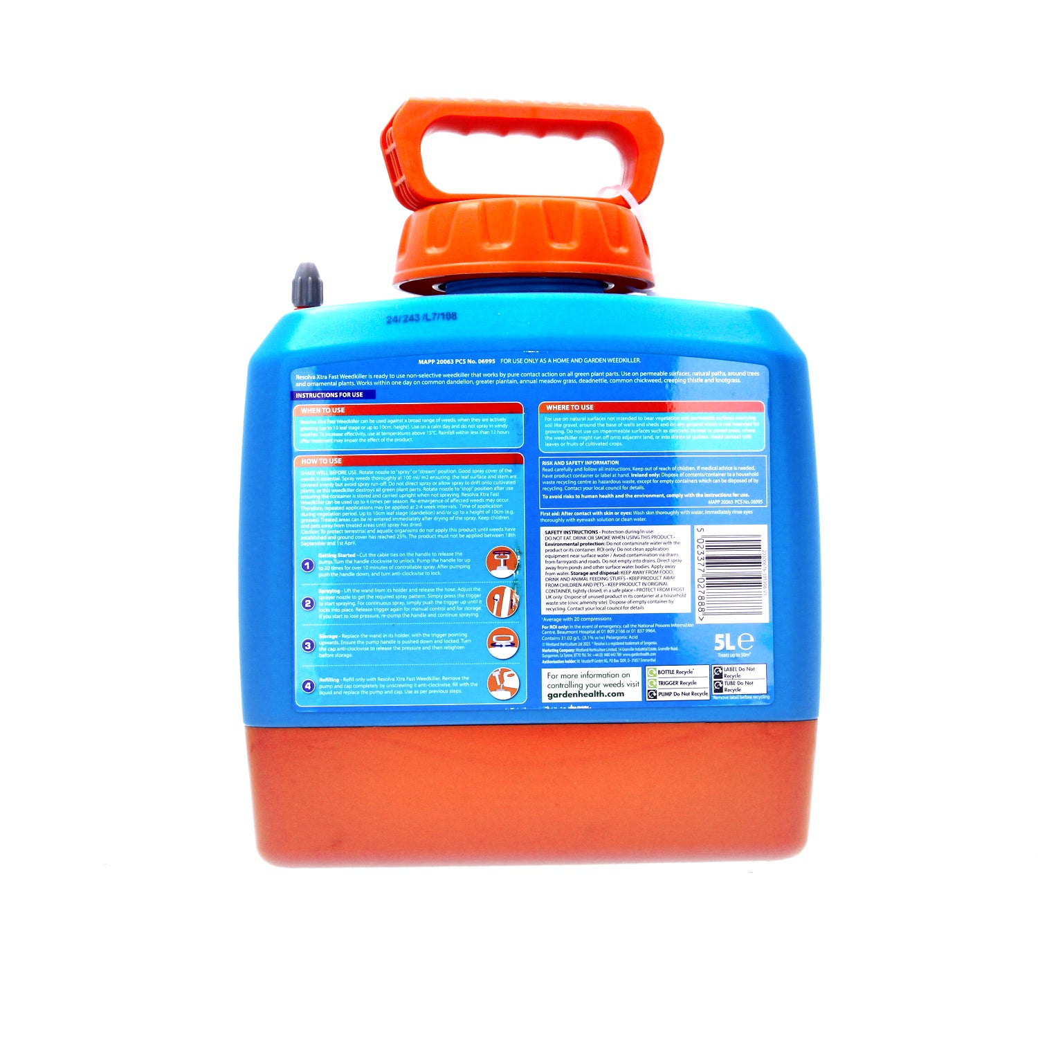 Resolva Xtra Fast Weedkiller RTU Power Pump 5L