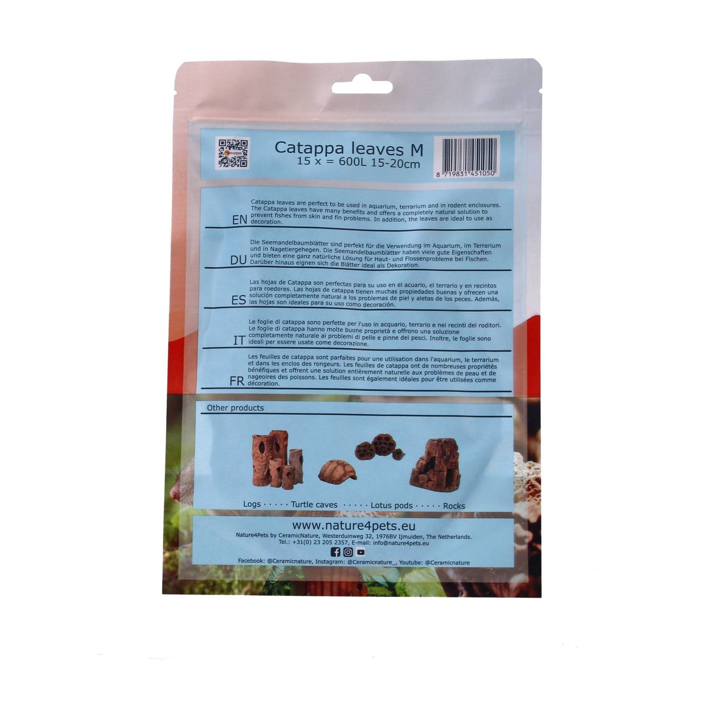 Nature4pets Mulberry Leaves for Shrimp – 10-15 Natural Dried Leaves