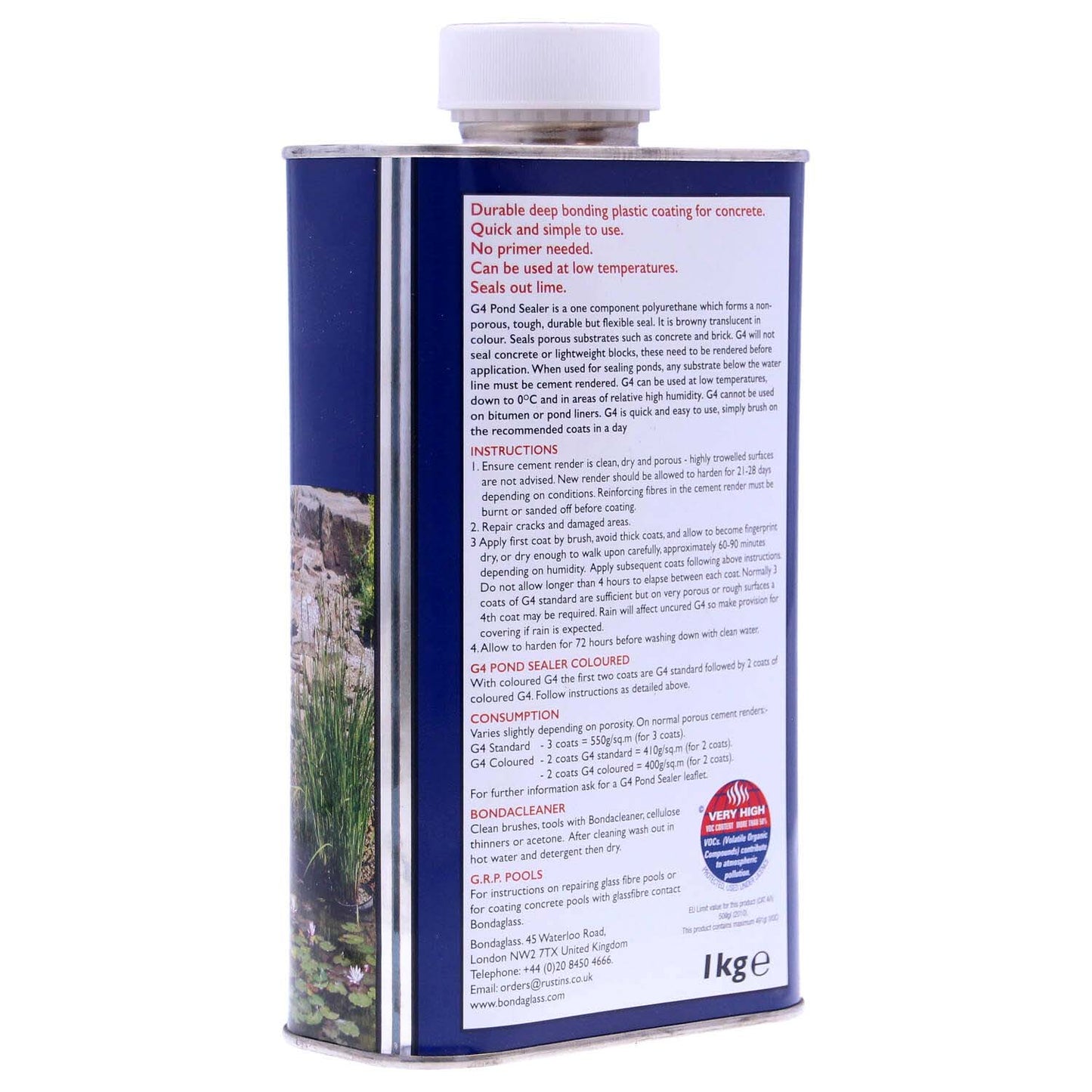 G4 Pond Paint/Sealant 1kg - Clear