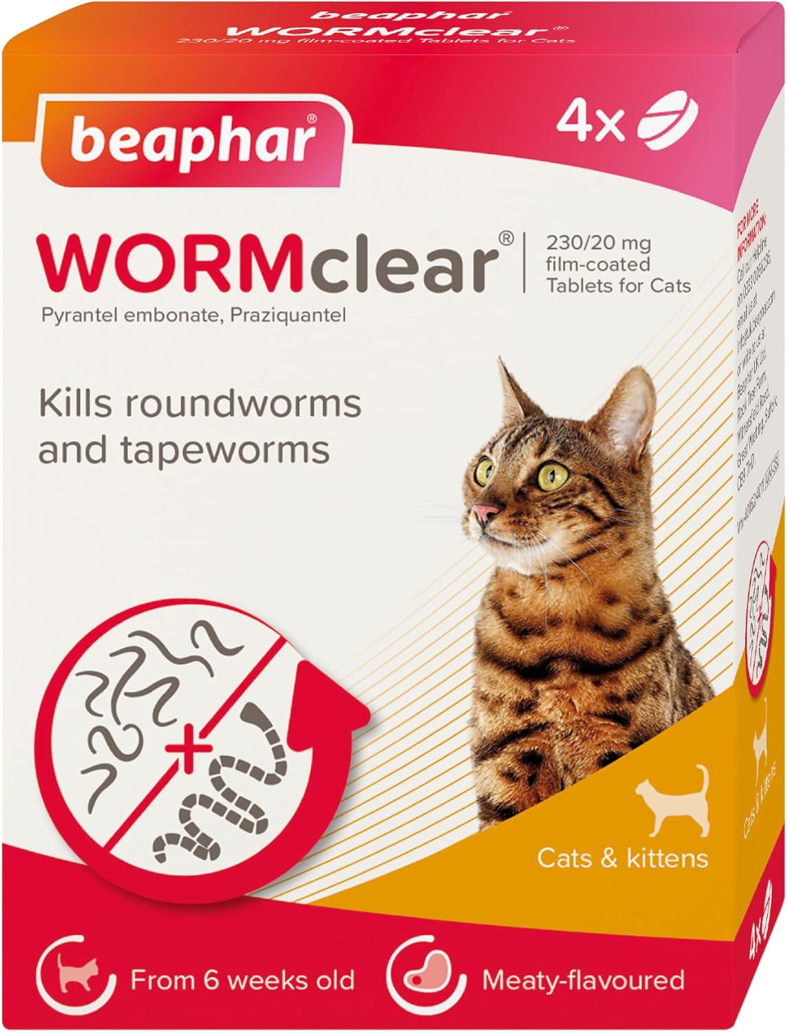 Beaphar WORMclear Tablets Cat 4 tabs