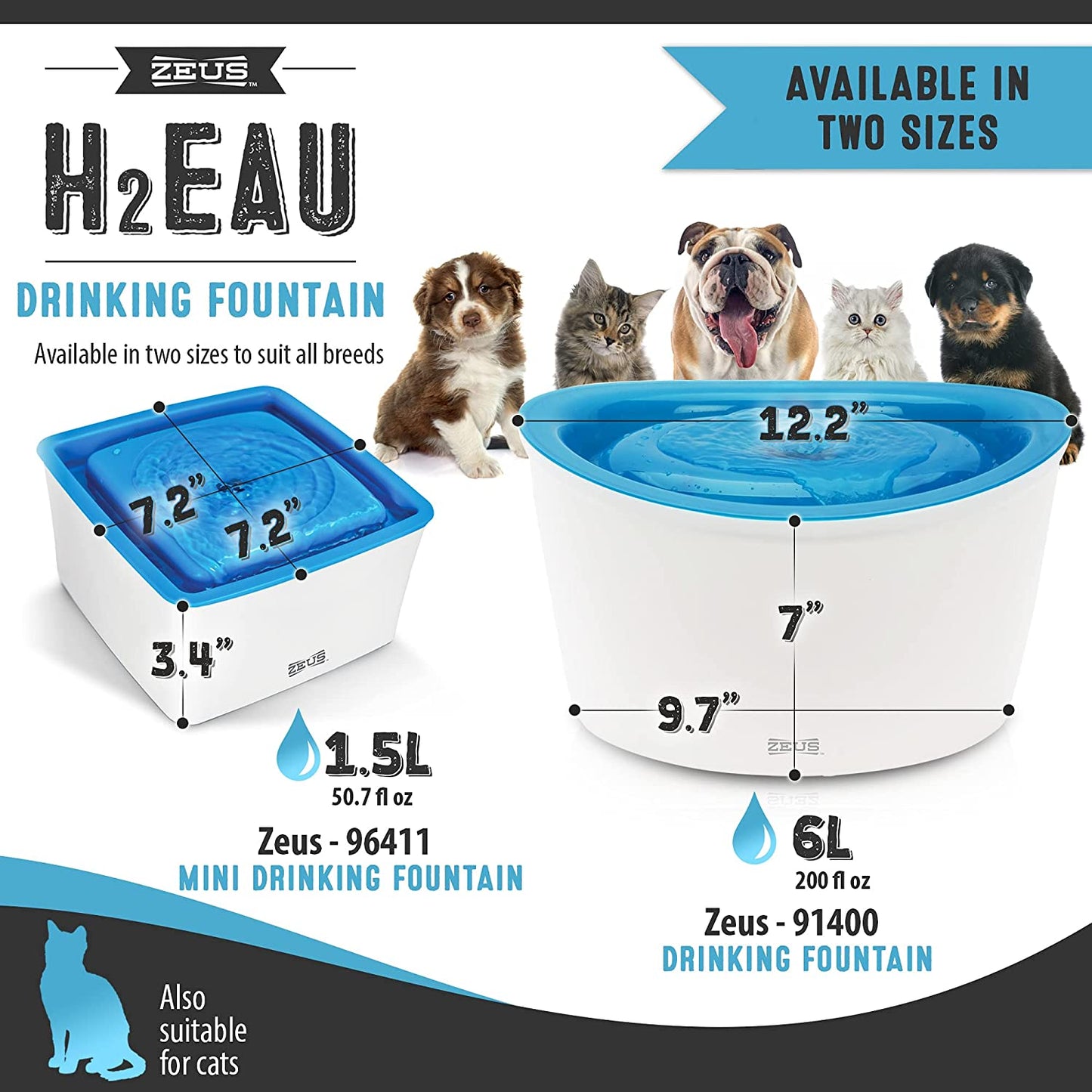 Zeus H2eau Dog Drinking Fountain