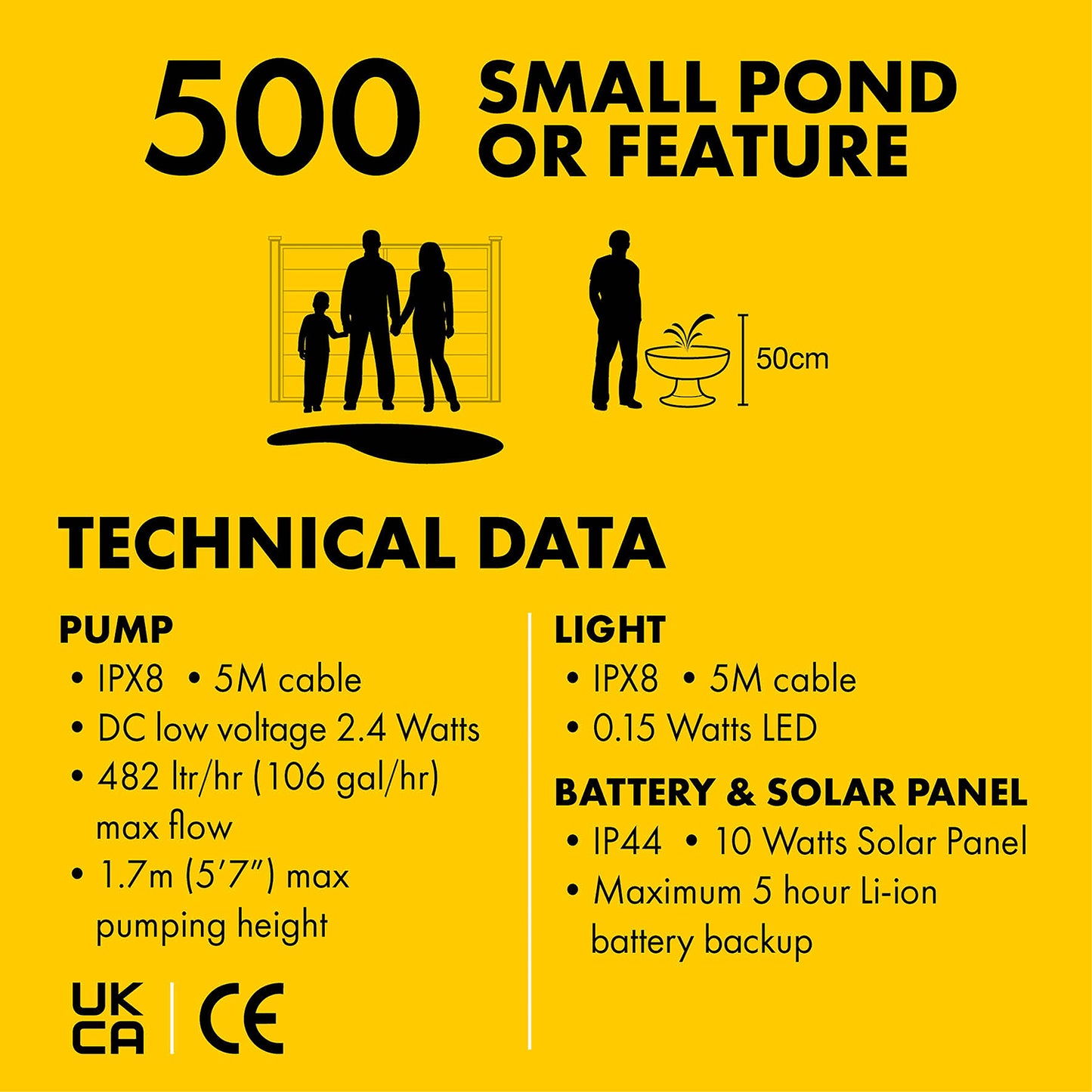 Blagdon Liberty Solar Pump 500 & LED