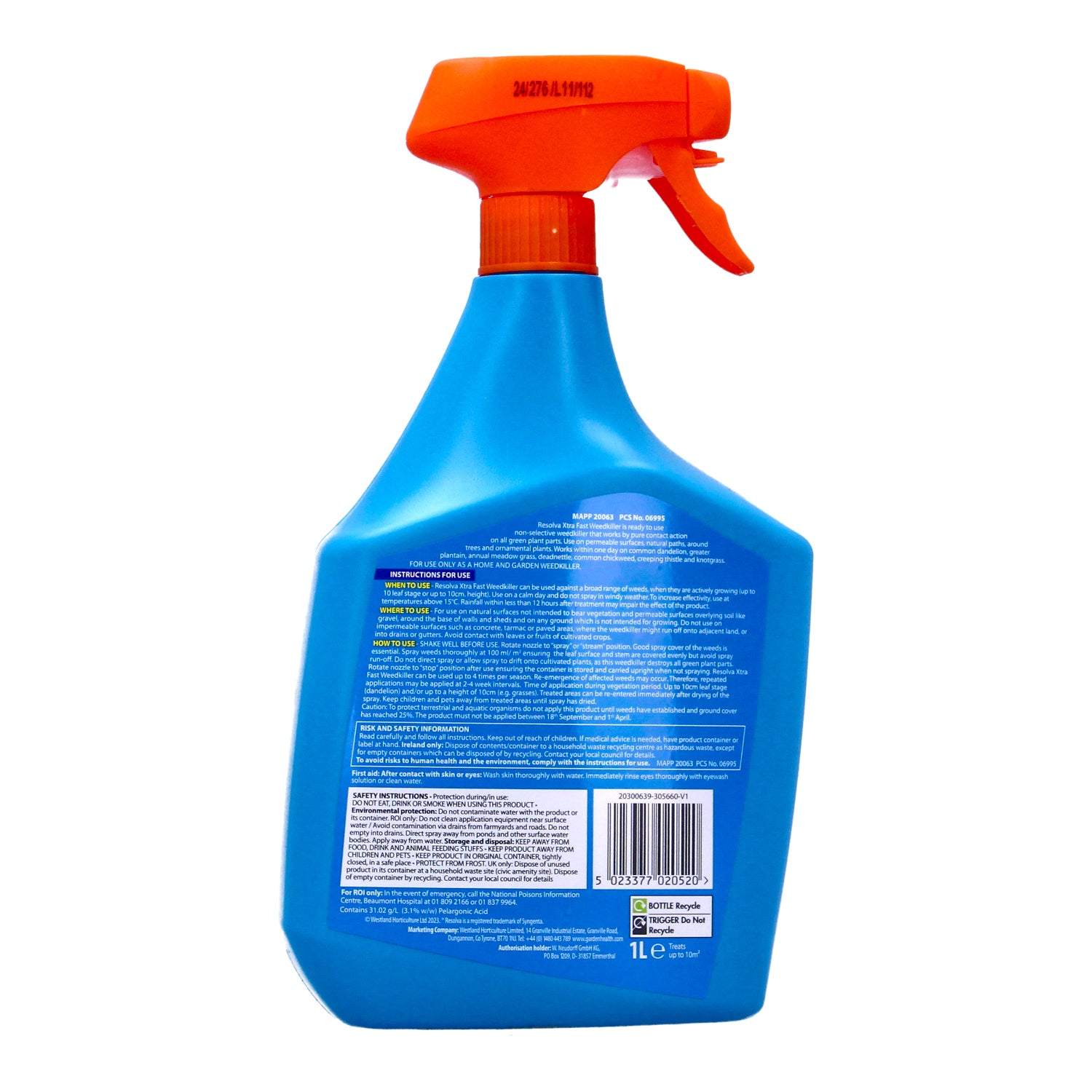 Resolva Xtra Fast Weedkiller RTU 1L