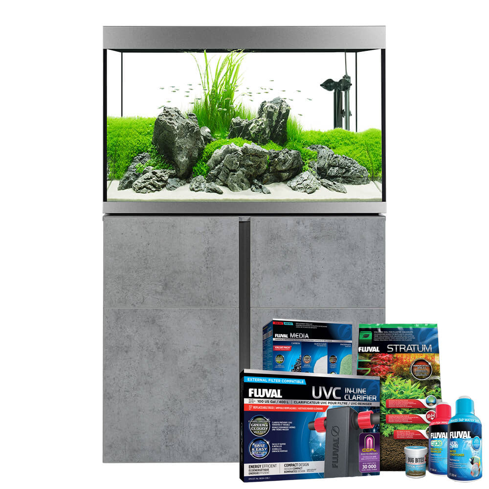 Fluval Siena 332 Aquarium & Cabinet Plus Bundle