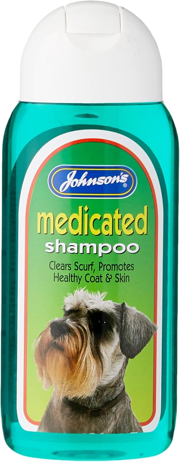 Johnsons Dog Medicated Shampoo Soothe Calm Irritations Healthy Coat 200ml
