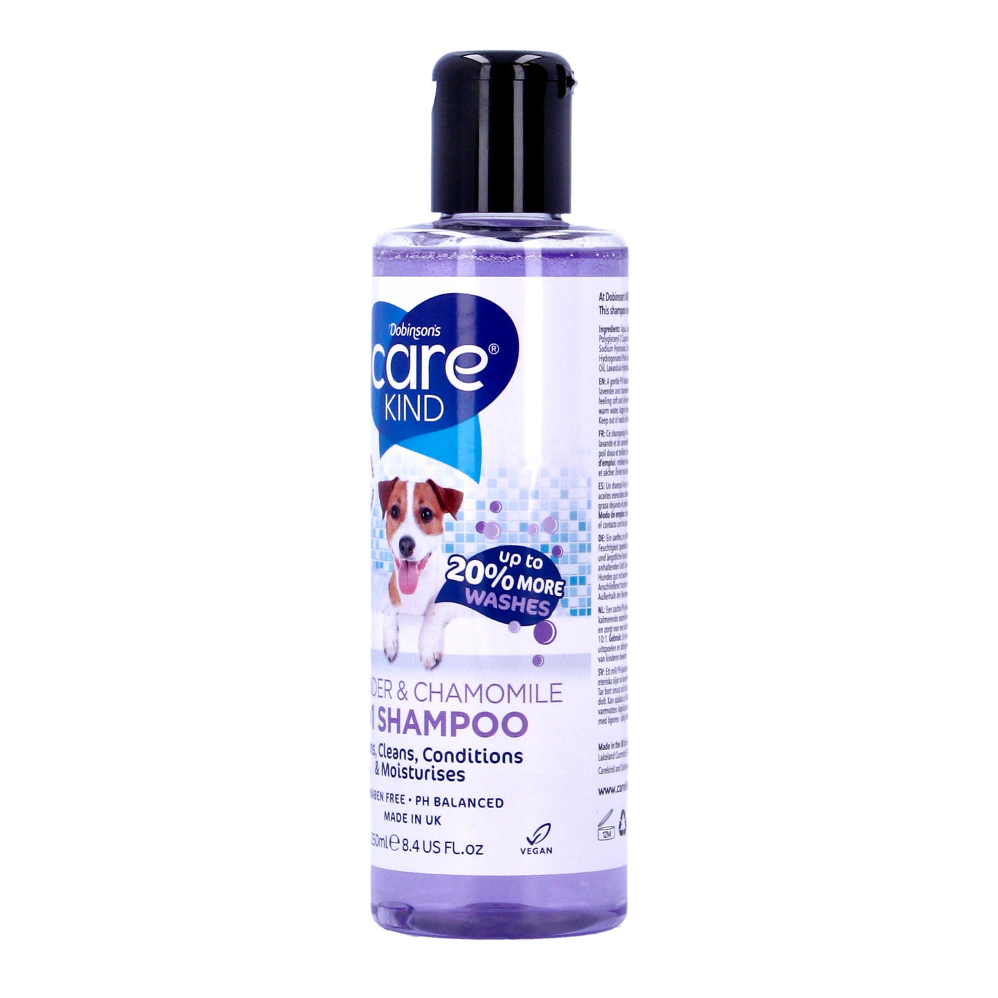 Carekind 4 in 1 Dog Vegan Lavender Puppy Chamomile Shampoo 250ml/500ml