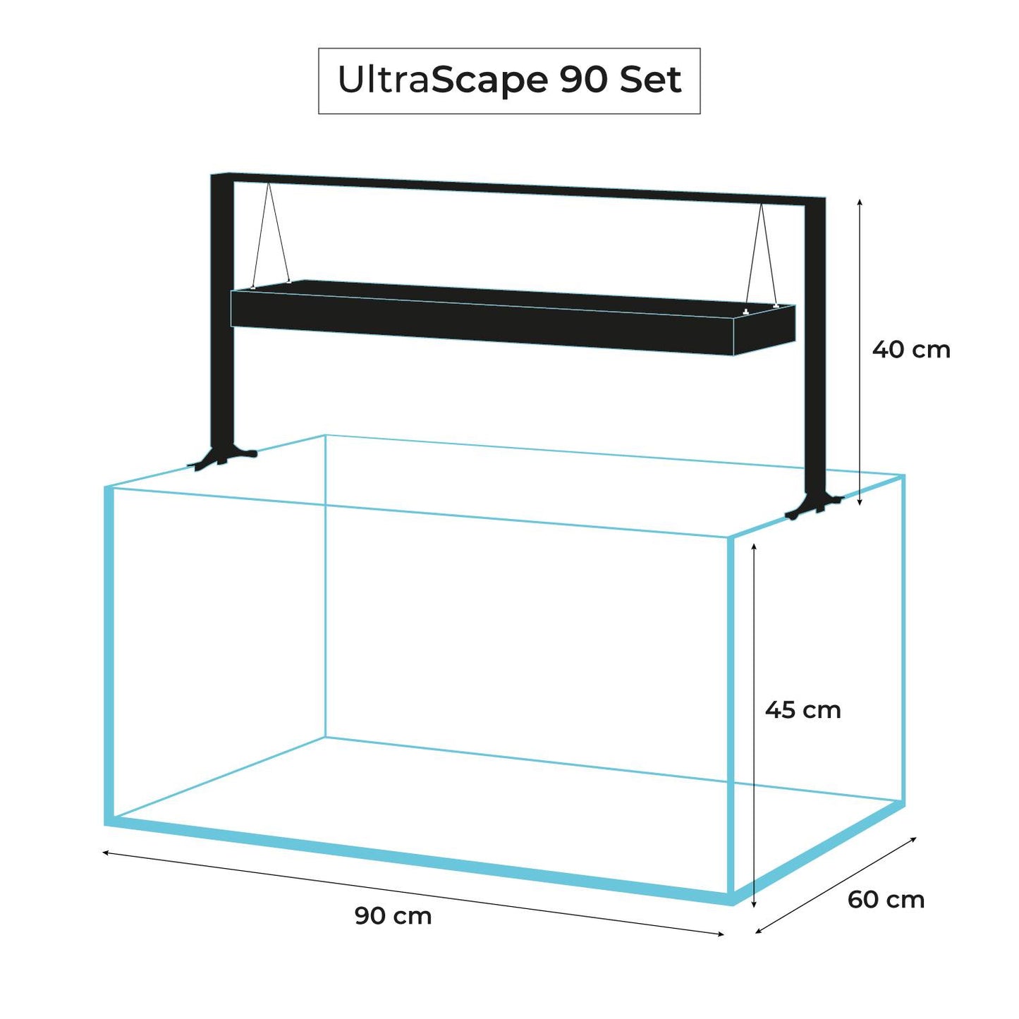 Aquael Ultrascape 90 Aquarium Set