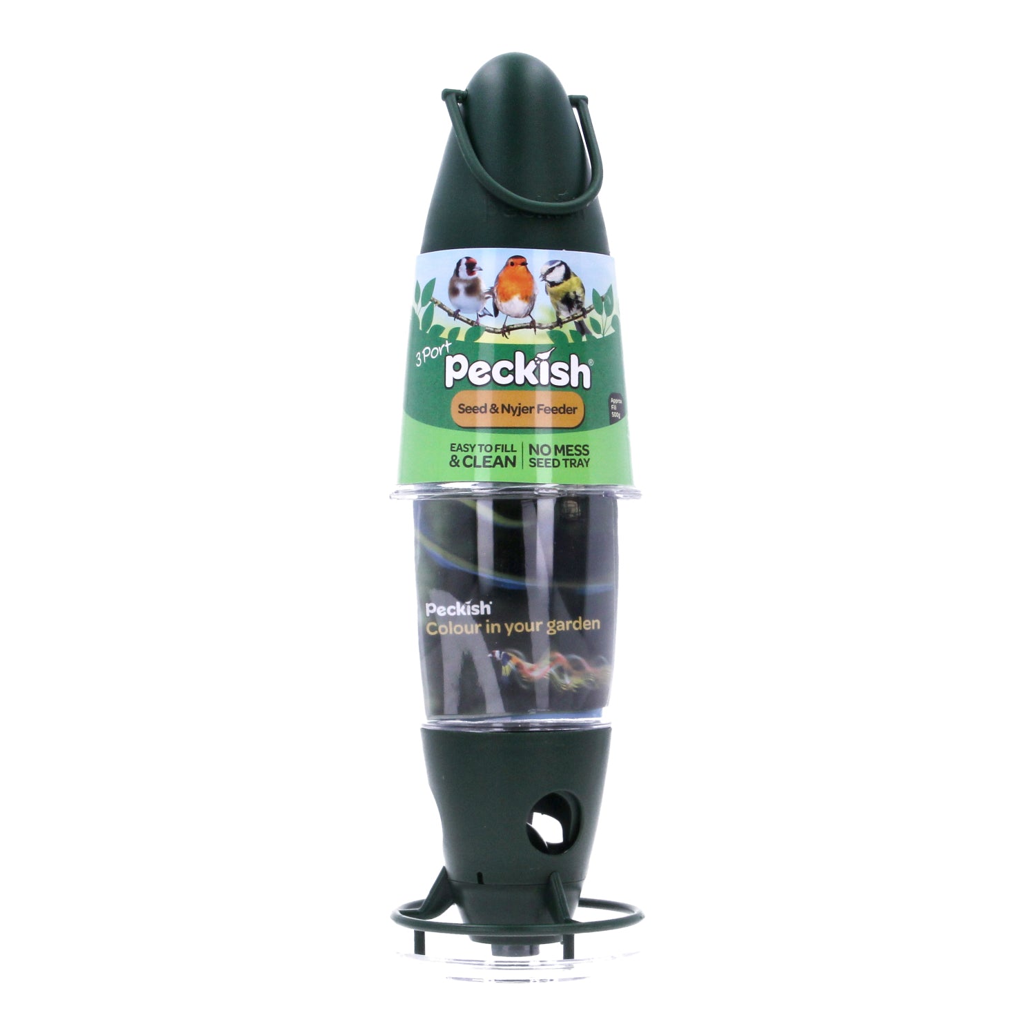 Peckish Seed Hanging Bird Feeder 0.6L