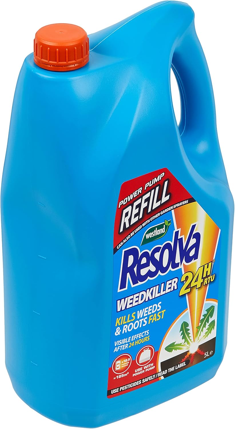 Resolva Weedkiller 5L Power Pump Refill Garden Effective Rootkill Fast-Acting