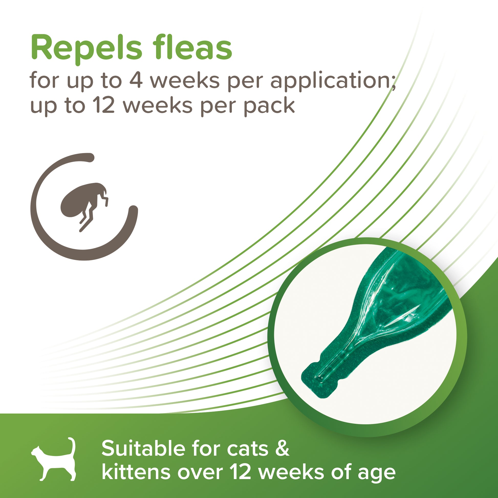 Beaphar VETOpure Flea Spot On for Cats 12 Weeks, 3 Pipettes