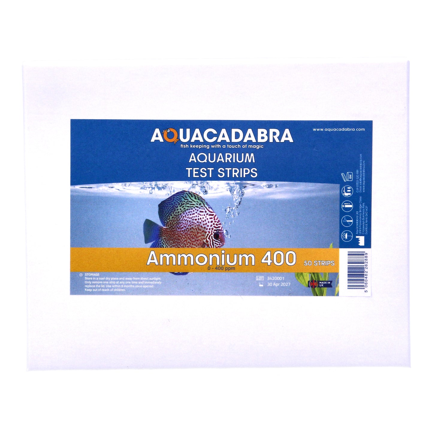 Aquarium Ammonium 400, 50 Strips Water Test Kit