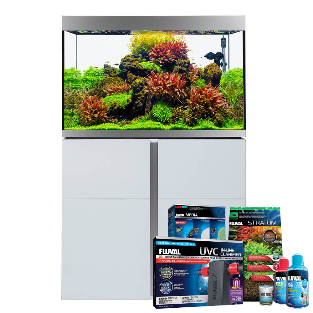 Fluval Siena 332 Aquarium & Cabinet Plus Bundle