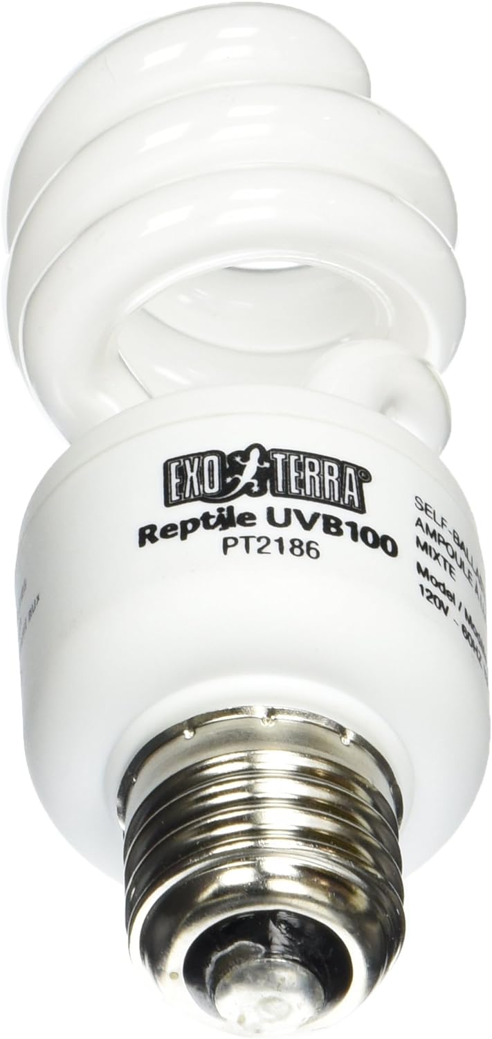 Exo Terra Reptile White UVB 100 Tropical Terrarium Bulb 13W and 25W