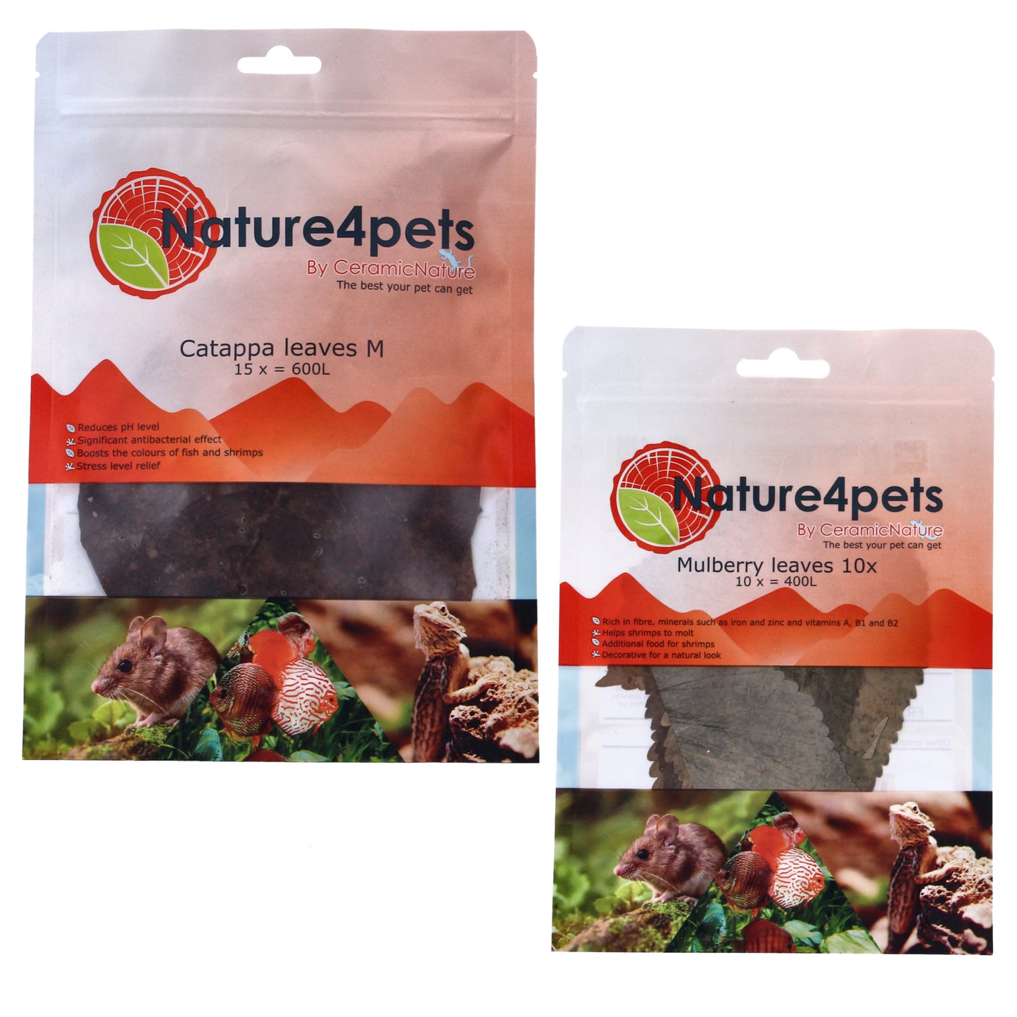 Nature4pets Mulberry Leaves for Shrimp – 10-15 Natural Dried Leaves