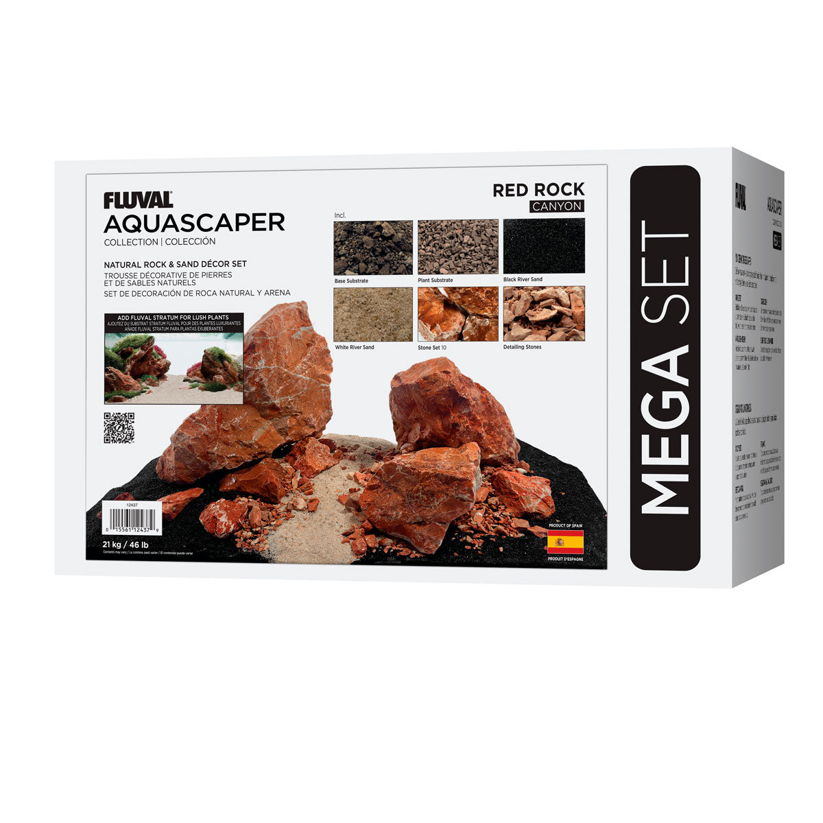Fluval Red Stone Rock Aquarium Decoration Bundle