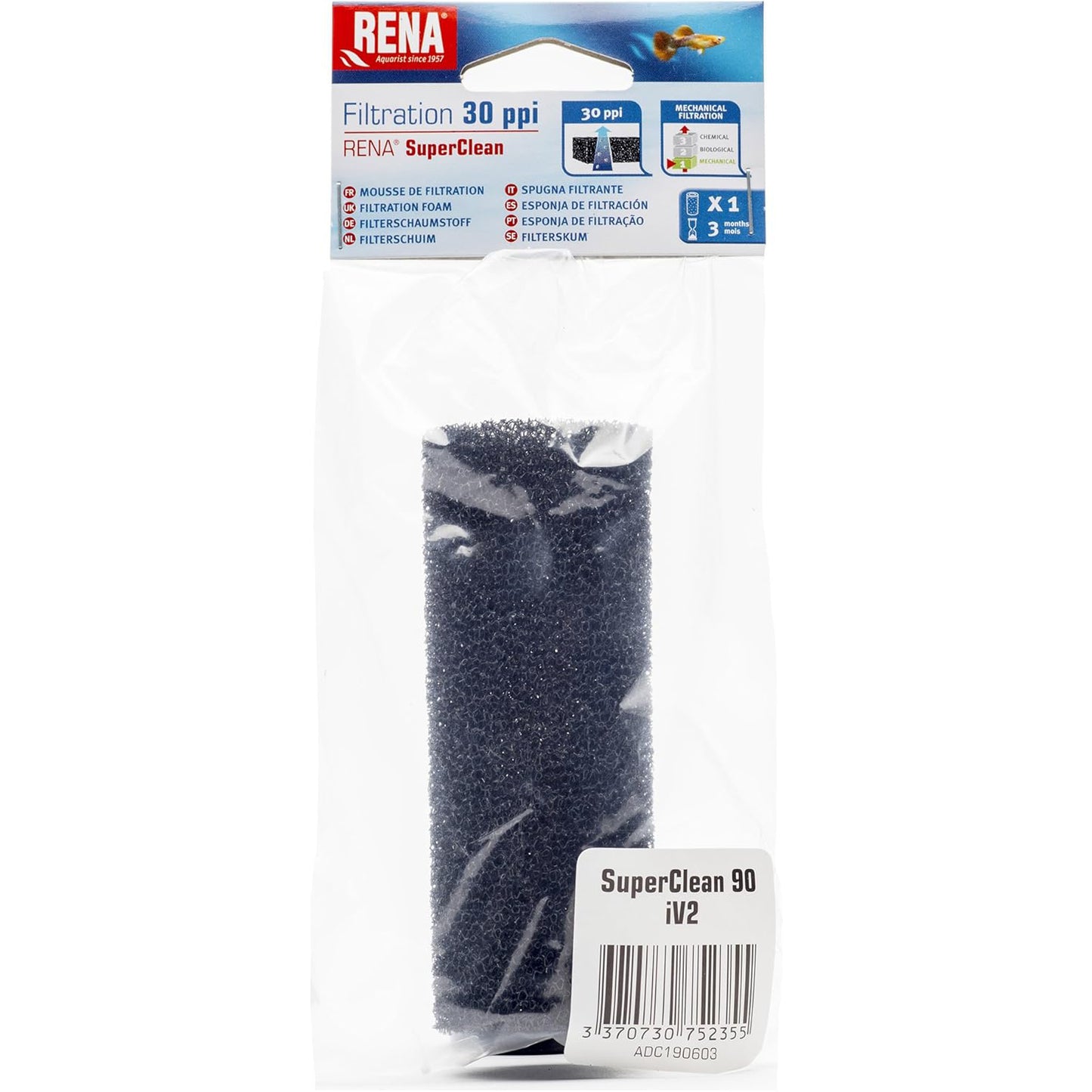 API Superclean Aquarium Filter Foam Replacement 40 60 90 Single & 3 Pack