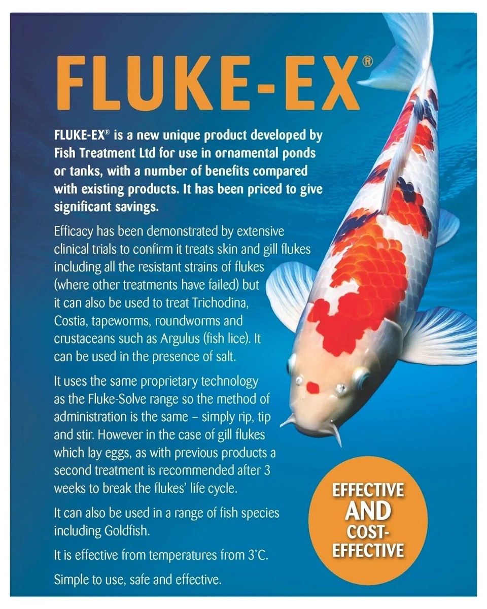 Vetark Fluke-Ex Skin Gill Fish Lice Parasite Treatment 10g/50g/100g
