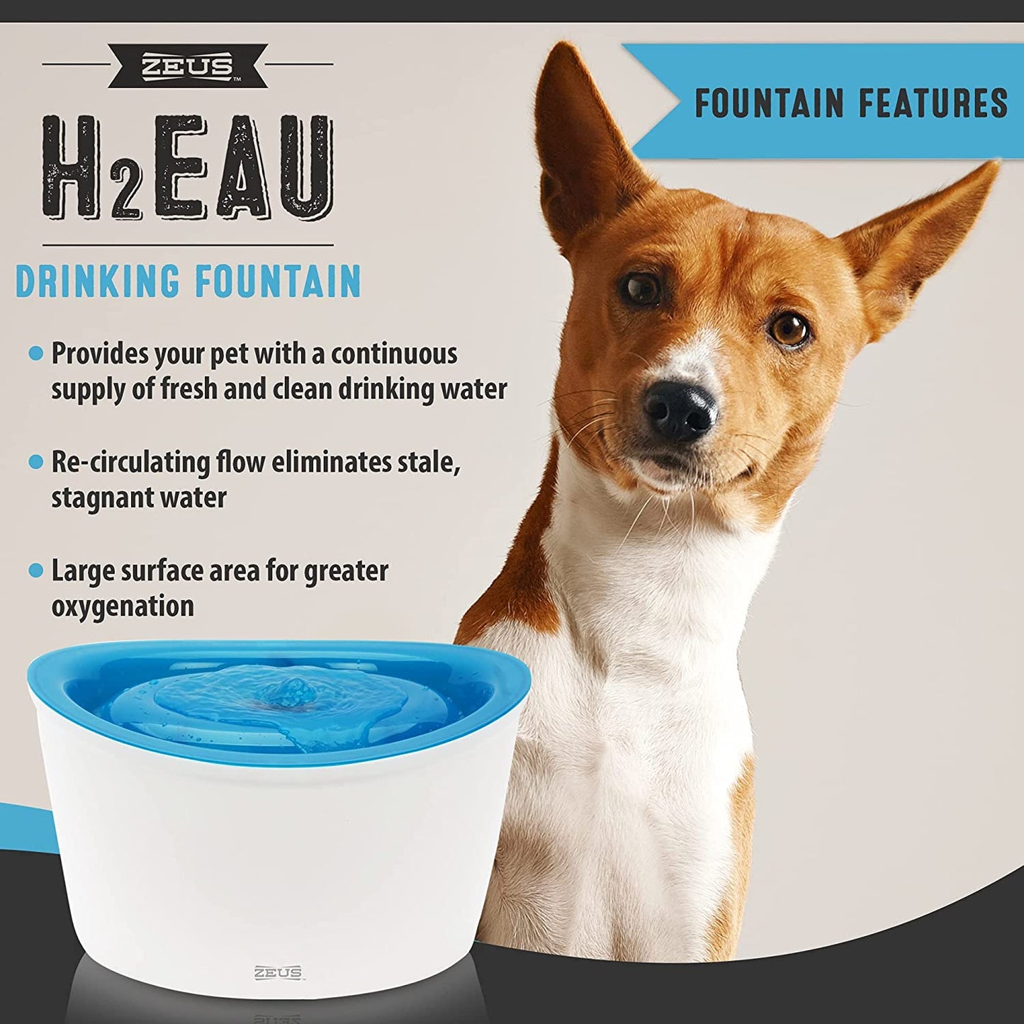 Zeus H2eau Dog Drinking Fountain