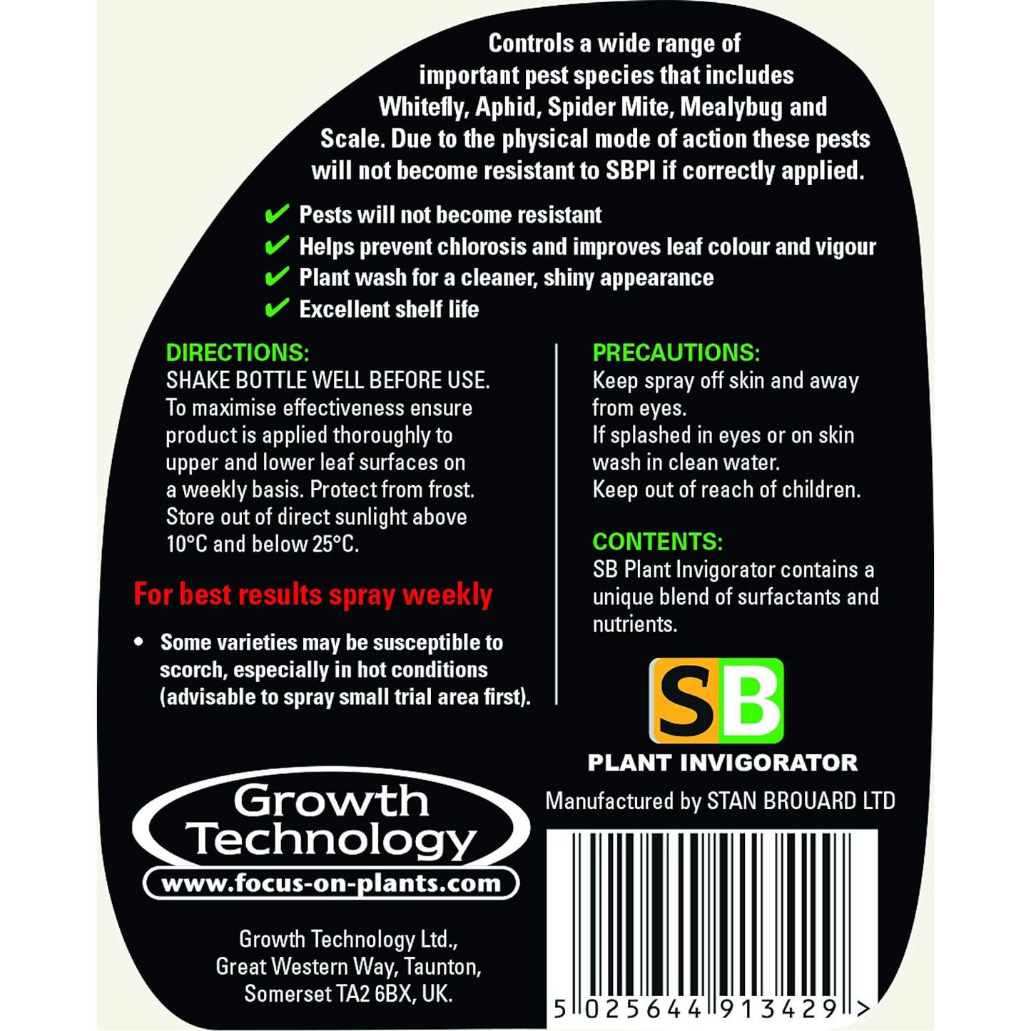 Growth Technology SB Plant Invigorator RTU 500ml