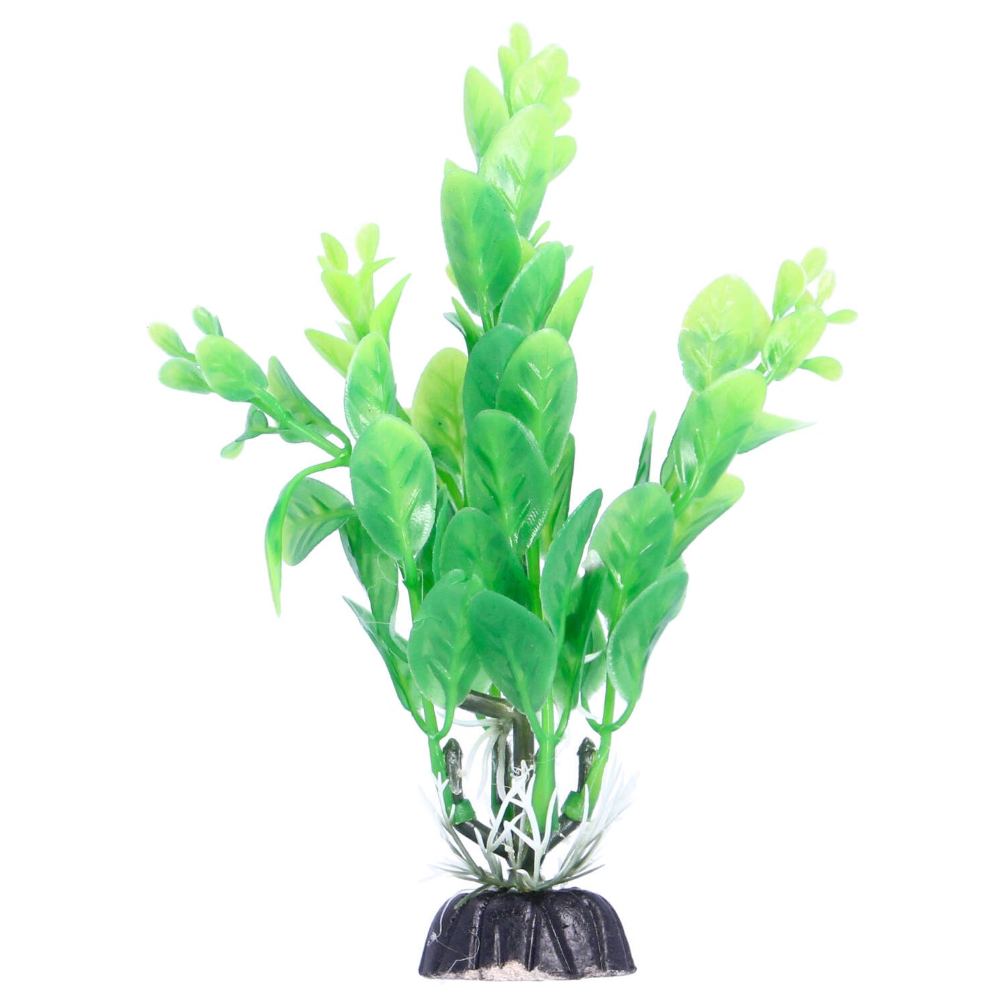 Green Plastic Aquarium Decoration Plants 10cm (Pack of 6)