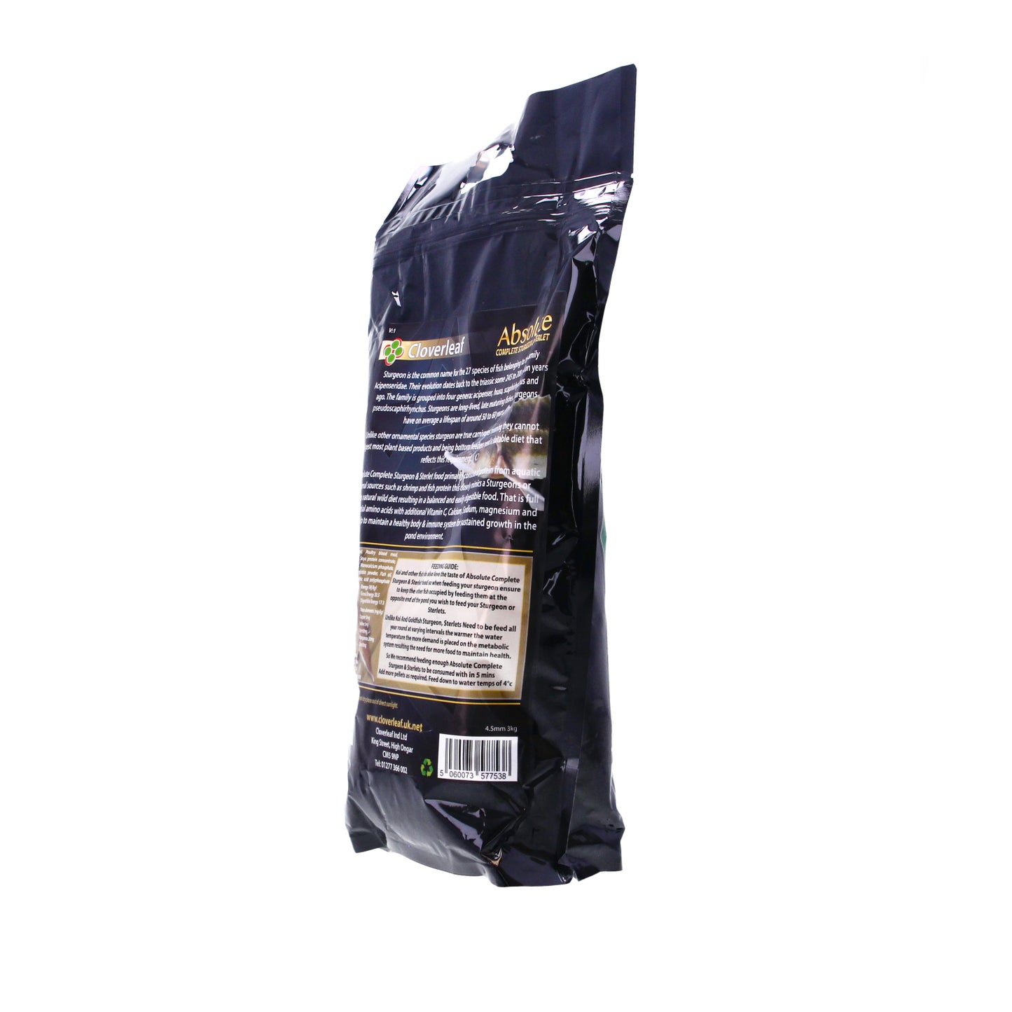 Cloverleaf Sturgeon/Sterlet Sinking Pellets - Adult