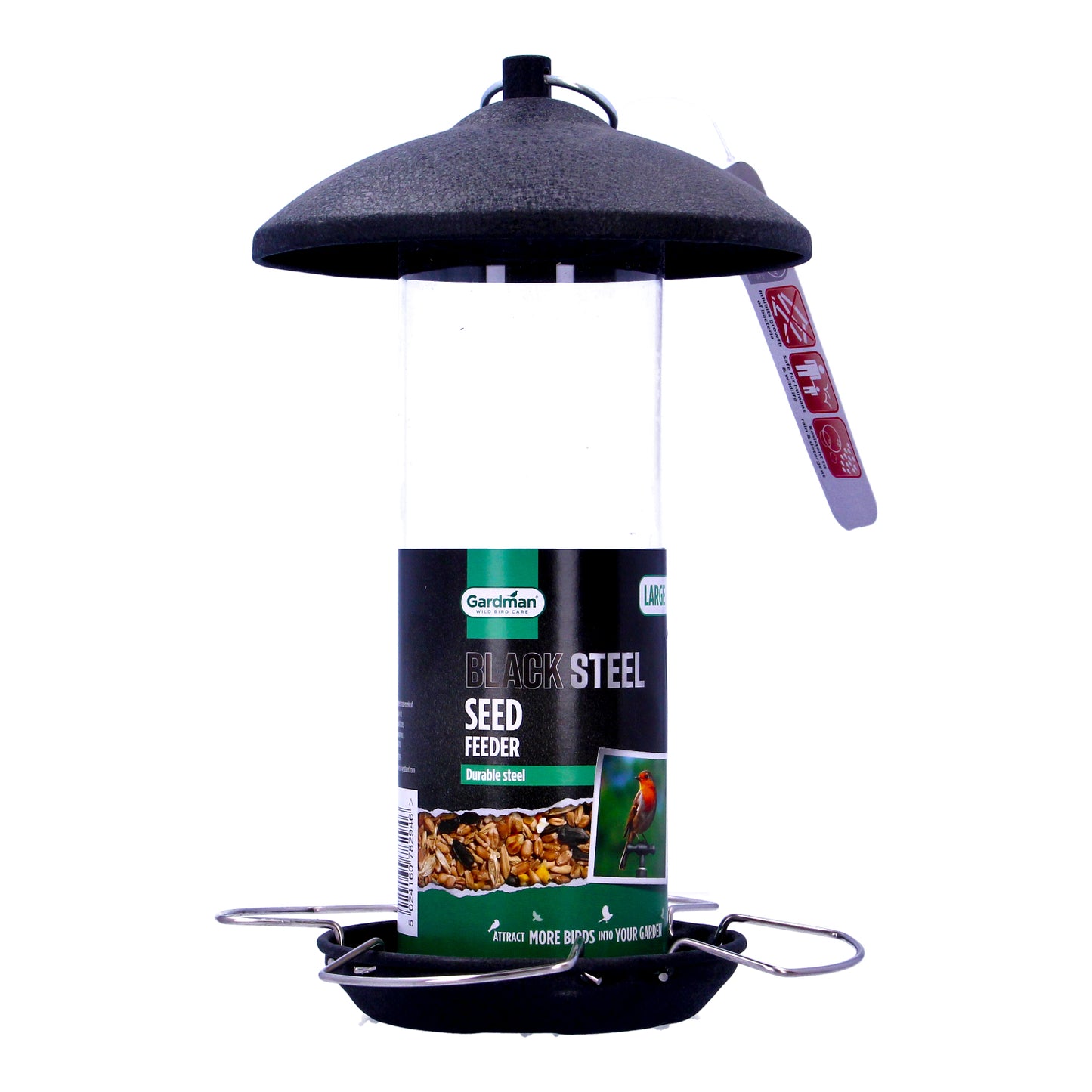 Gardman Black Steel Large Seed Feeder