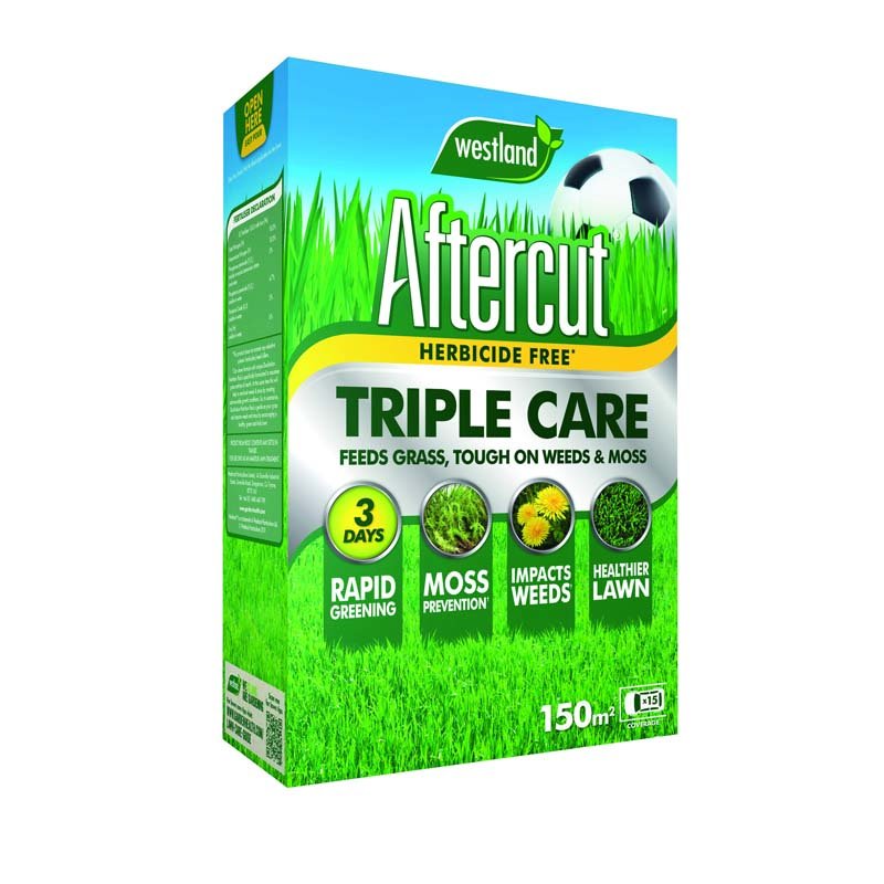 Aftercut Triple Care Lawn Food Moss & Weed Control 150m2
