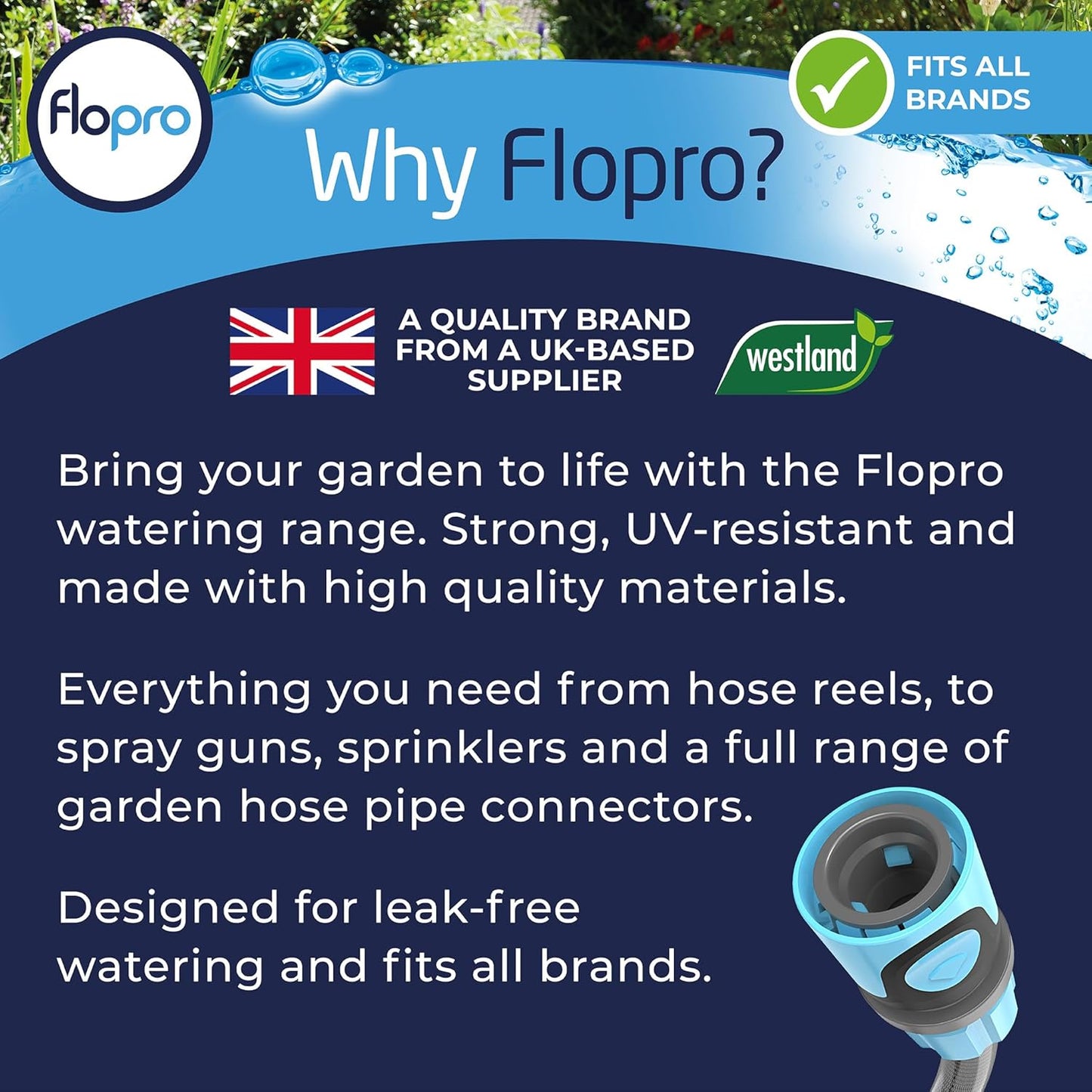 FloPro Ergonomic Metal 3 Pattern Jet Spray Gun Fits All Hoses