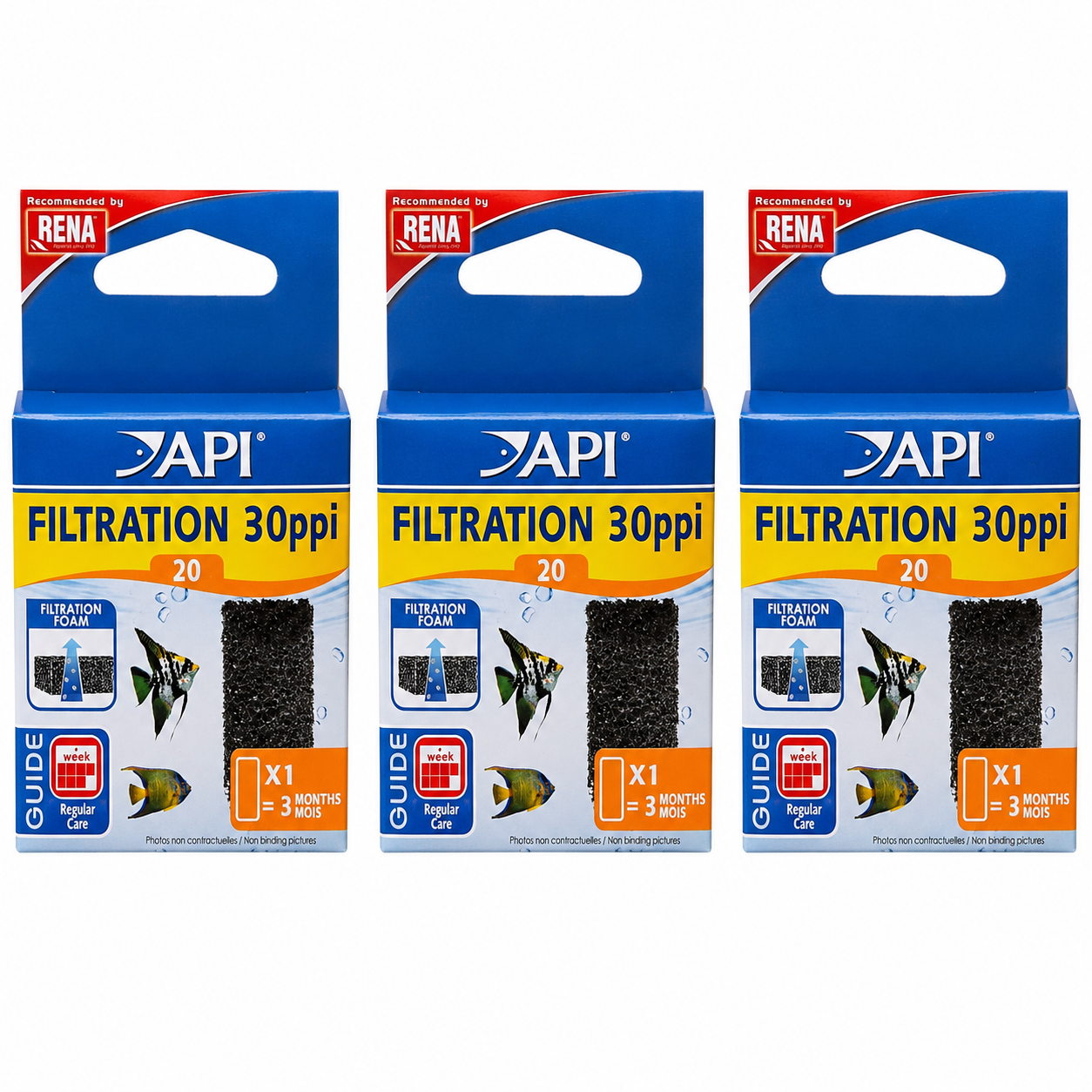 API Aquarium Filter Foam Sponge 30ppi 40/60 Reusable Freshwater & Marine