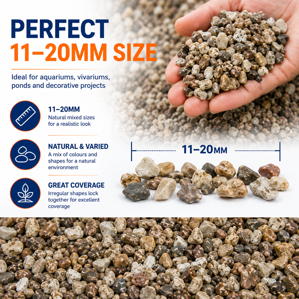 Aquacadabra 25Kg Multi-Purpose Natural Pea Gravel