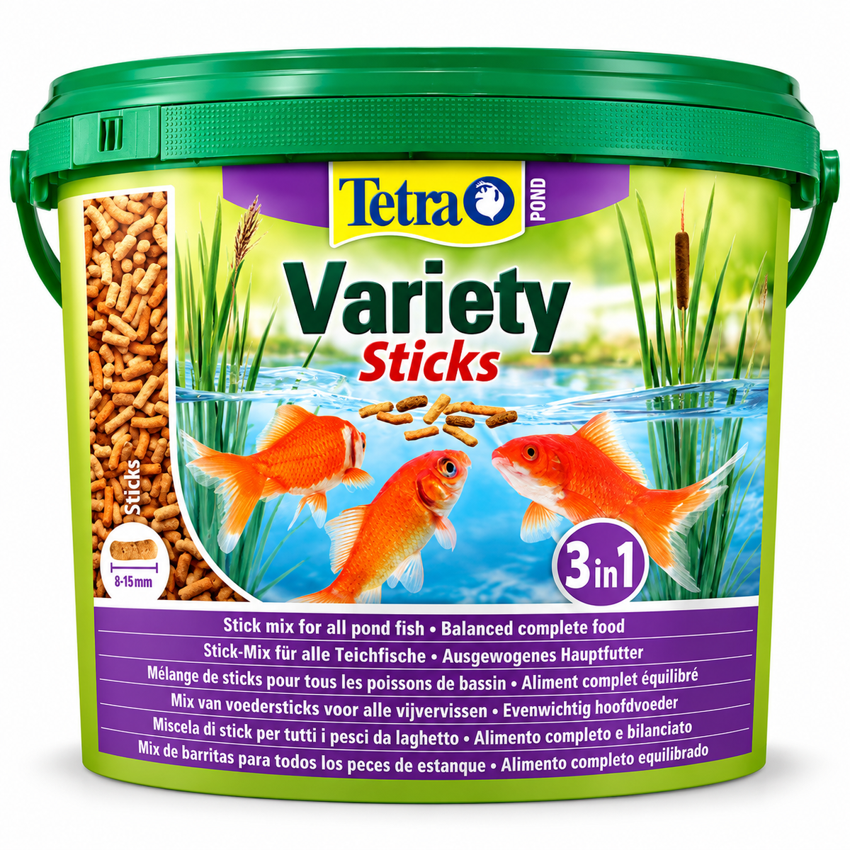 Tetra Pond Variety Sticks 10L Floating Koi Goldfish Pond Fish Food Mix