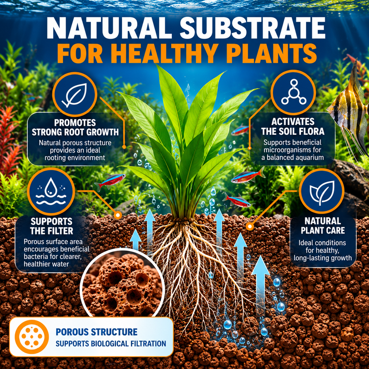 JBL Manado Brown Natural Aquarium Gravel Substrate Planted Fish Tank Decor