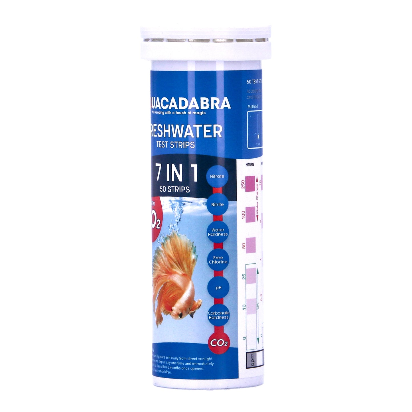 Aquacadabra Aquarium 7 in 1 Test Kit, 50 Strips