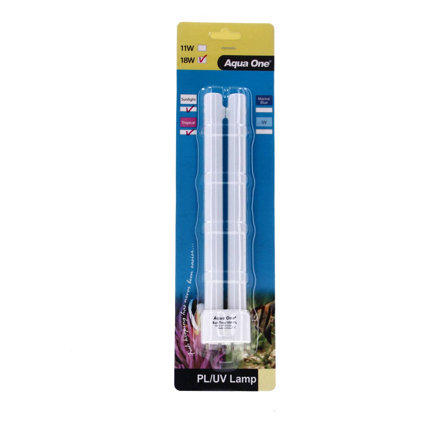 Aqua One Mix Sunlight & Marine Blue PL CFL Light Bulb Lamp For Aquarium 9-36W