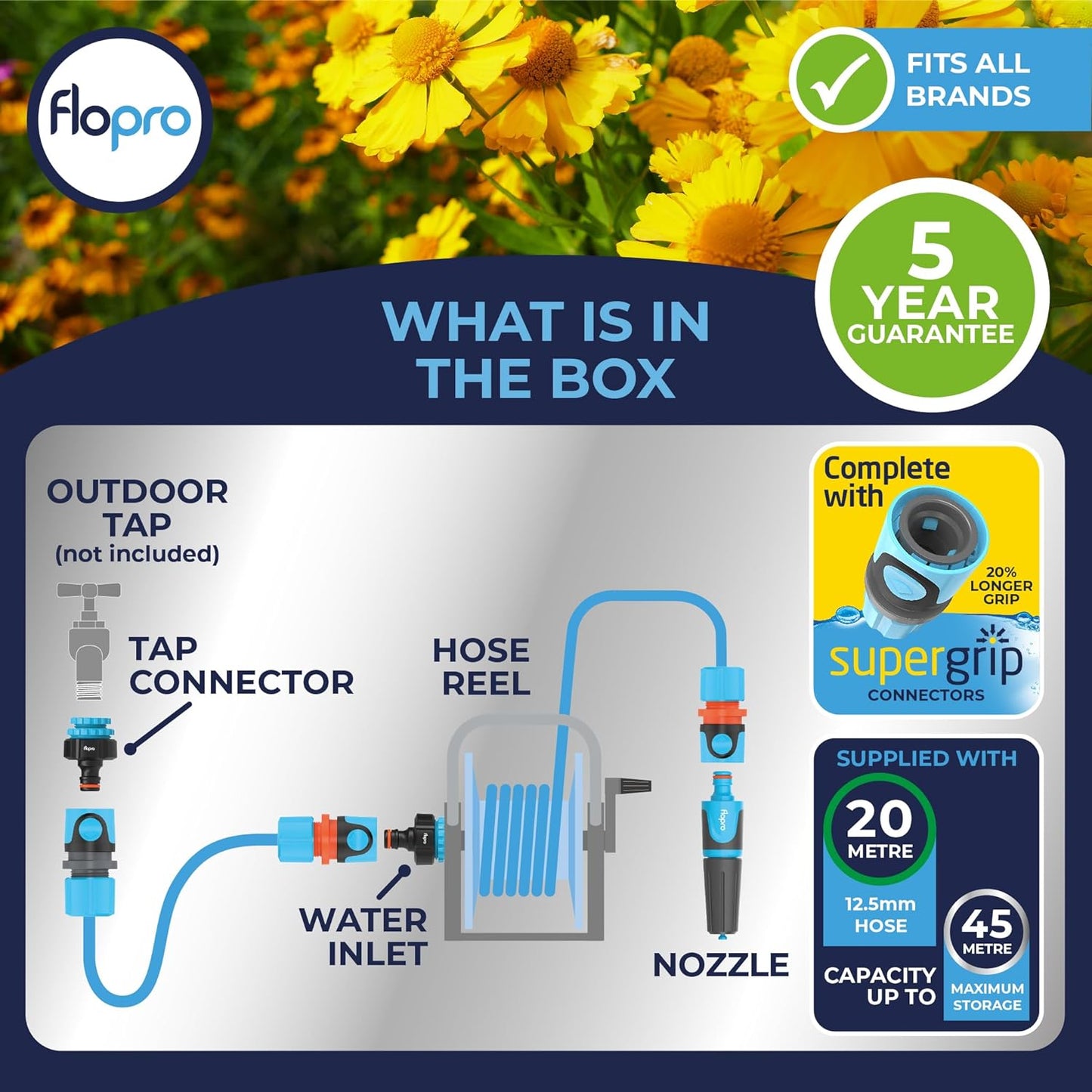 Flopro EasyReel Complete Everyday Hose Set 20m