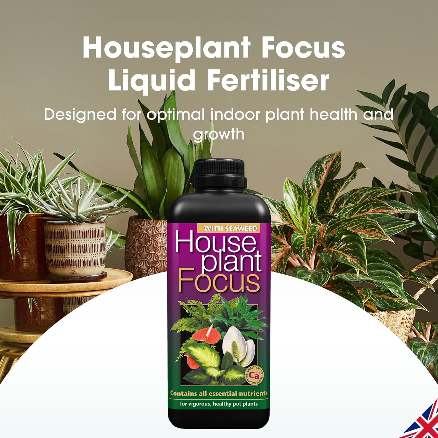 Growth Technology Houseplant Focus Concentrated Liquid Fertiliser 1L