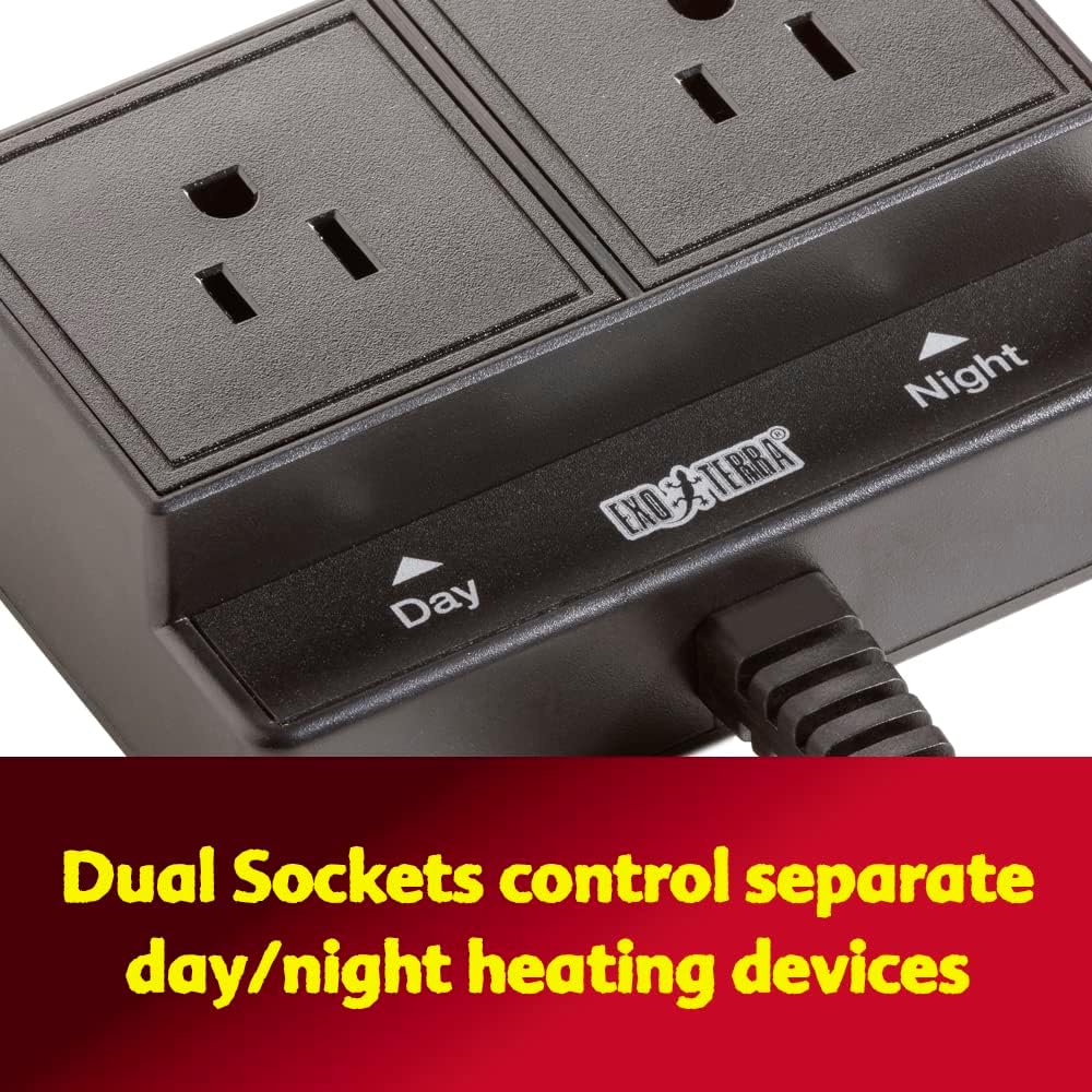 Exo Terra Thermostat 600W with Dual Sockets