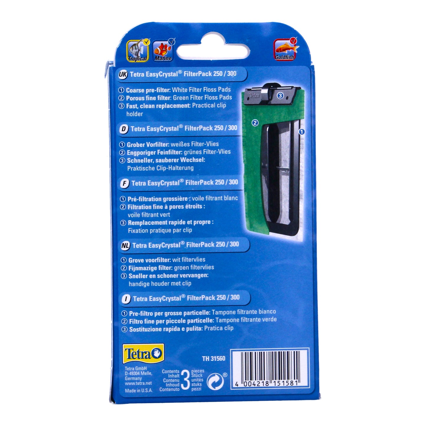 TetraTec EasyCrystal 250/300 Filter Media