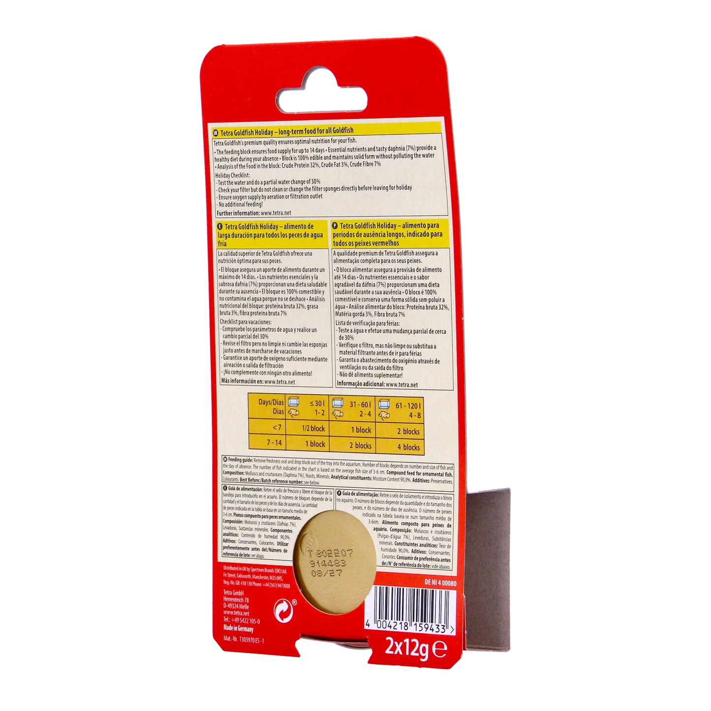 Tetrafin Holiday Fish Food 2 x 12g - T719