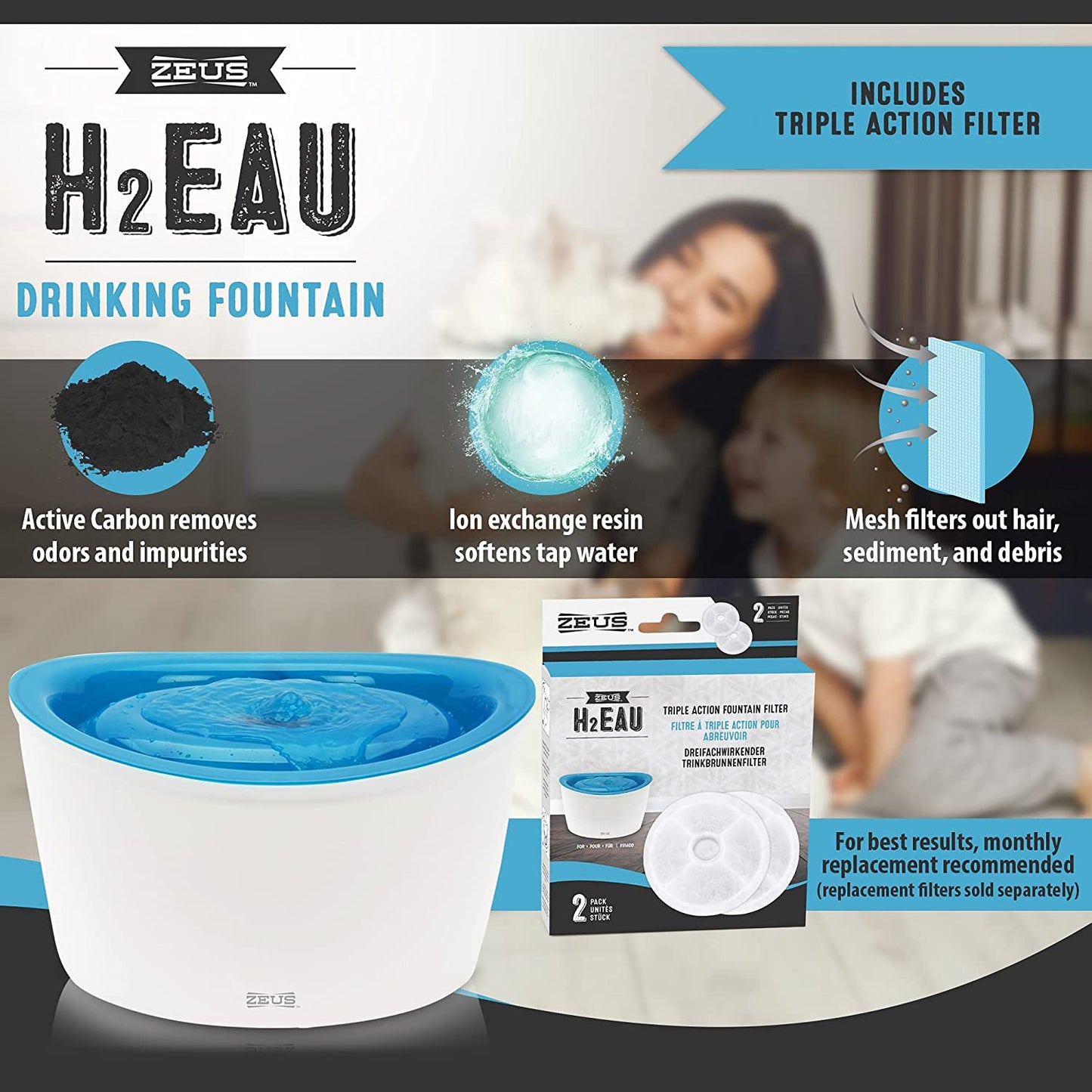 Zeus H2eau Dog Drinking Fountain