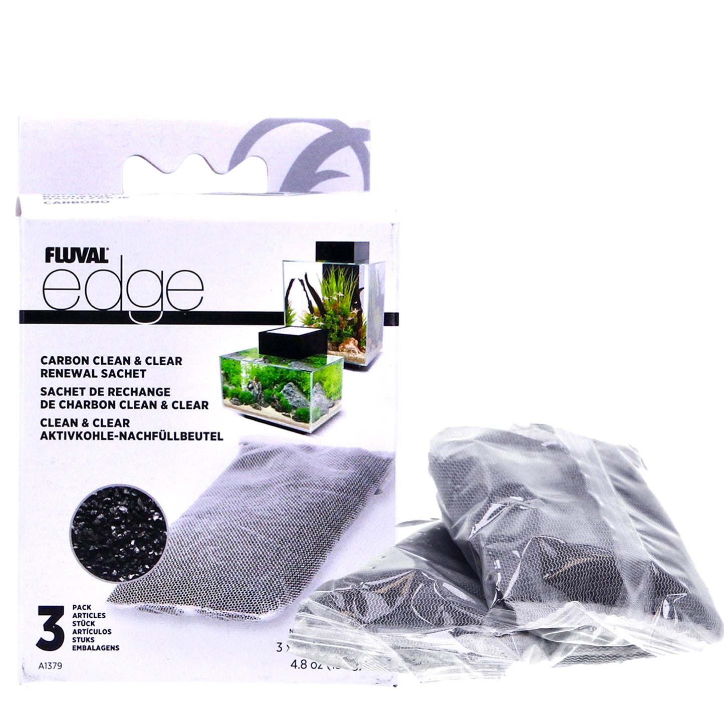 Fluval Edge Carbon Clean and Clear Sachets - A1379