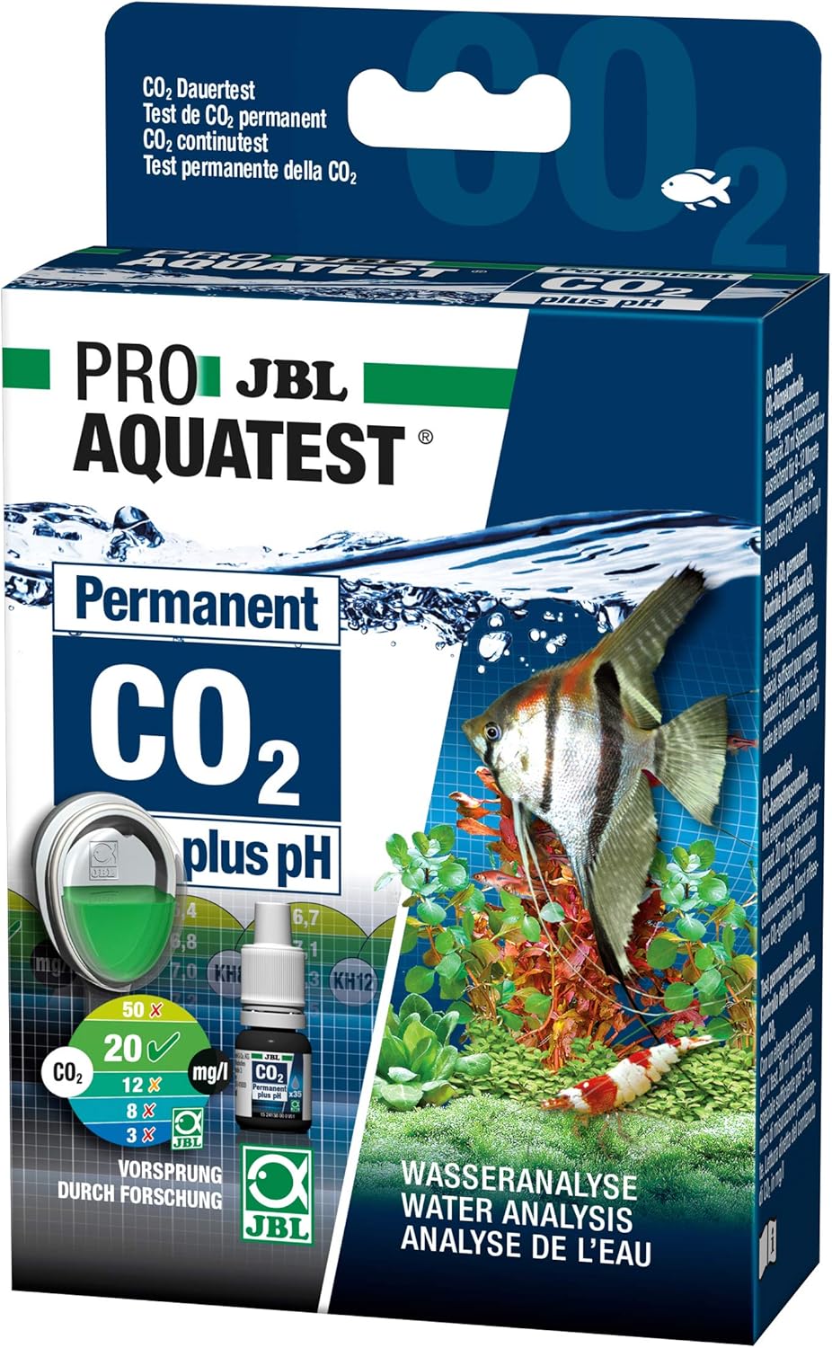 JBL ProAquaTest CO2 Plus PH Permanent Aquarium Fish Tank Water Test Kit