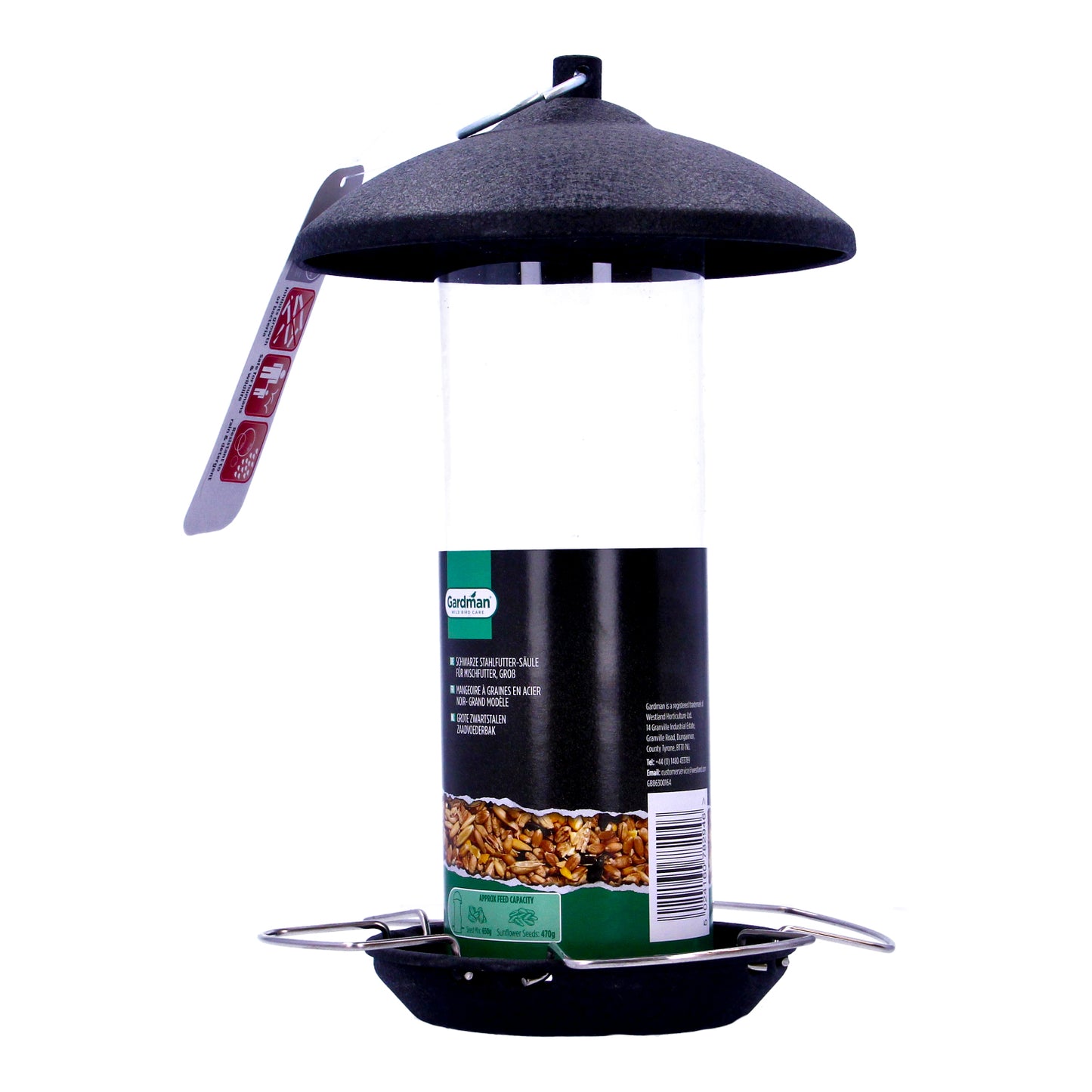 Gardman Black Steel Large Seed Feeder