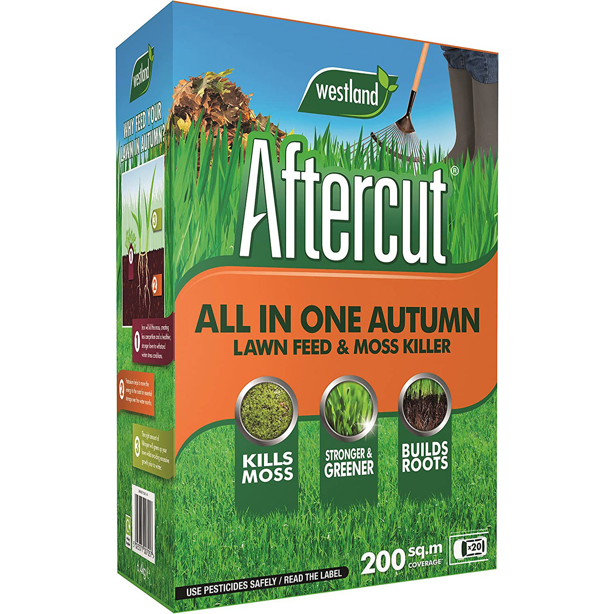 Westland Aftercut All In One Autumn Lawn Feed & Moss Killer 6kg Pack of 2