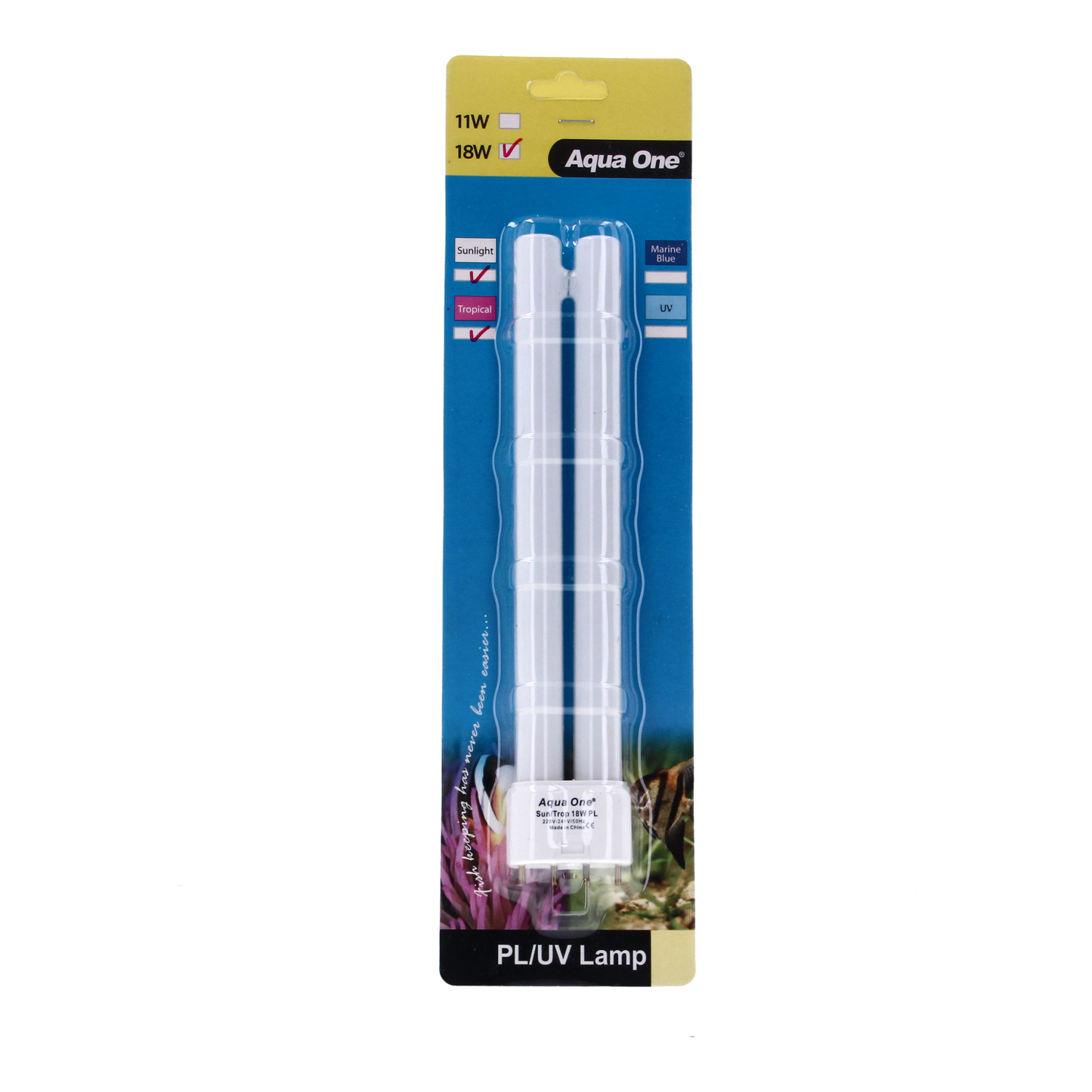 Aqua One Mix Sunlight & Marine Blue PL CFL Light Bulbs