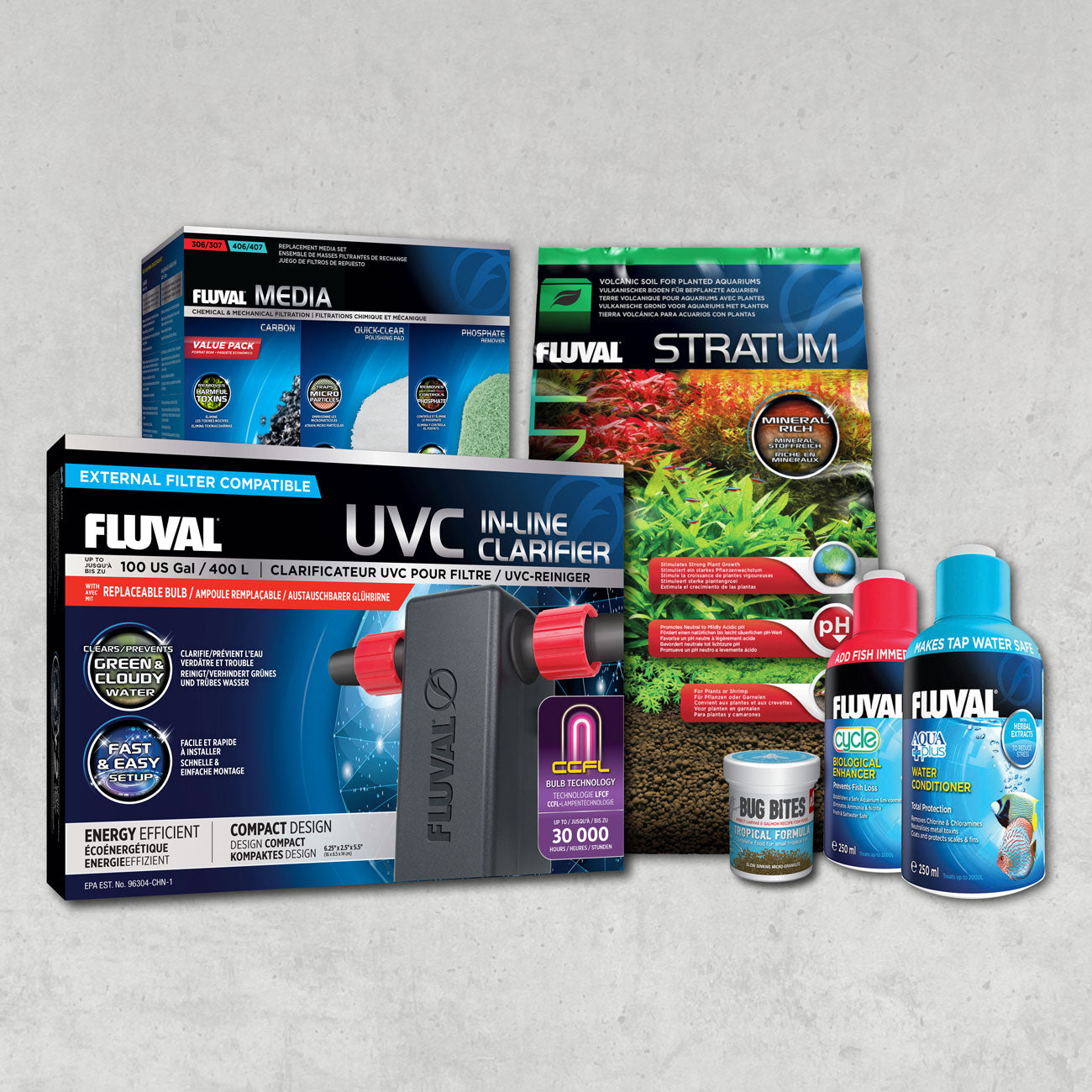 Fluval Siena 332 Aquarium & Cabinet Plus Bundle
